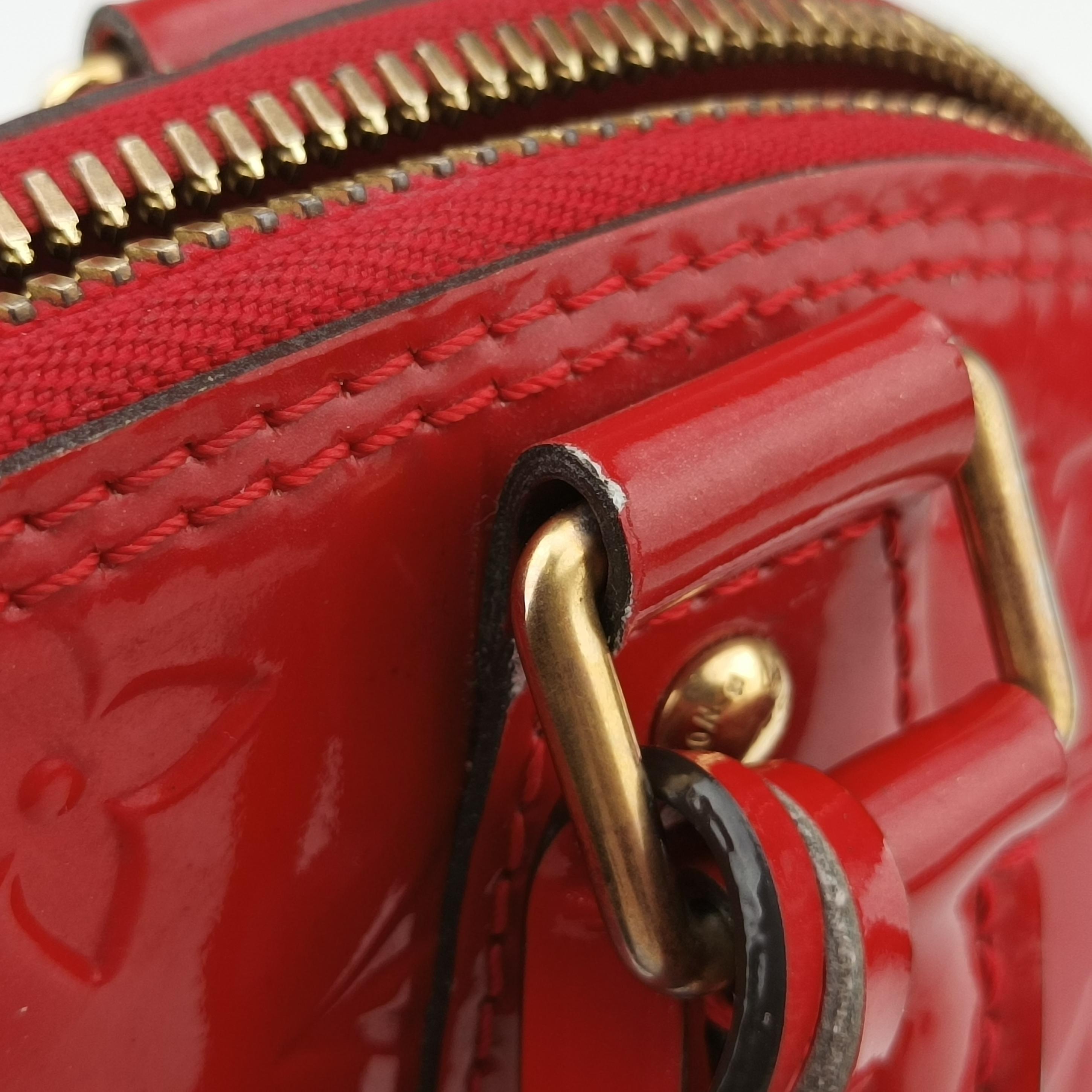Pre-owned Louis Vuitton Alma BB CERISE Vernis M90174 shoulderbag | stylenewstar