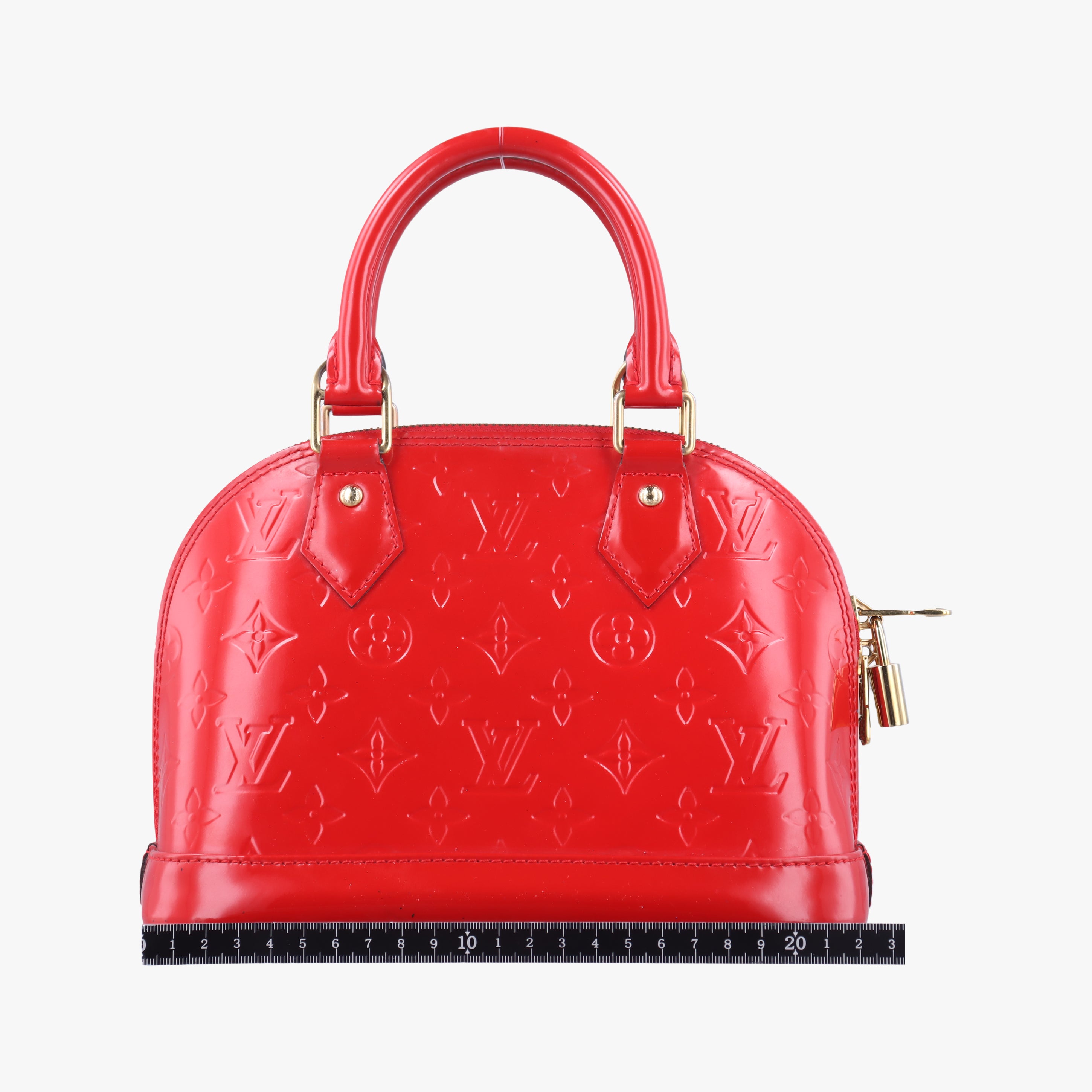 Pre-owned Louis Vuitton Alma BB CERISE Vernis M90174 shoulderbag | stylenewstar