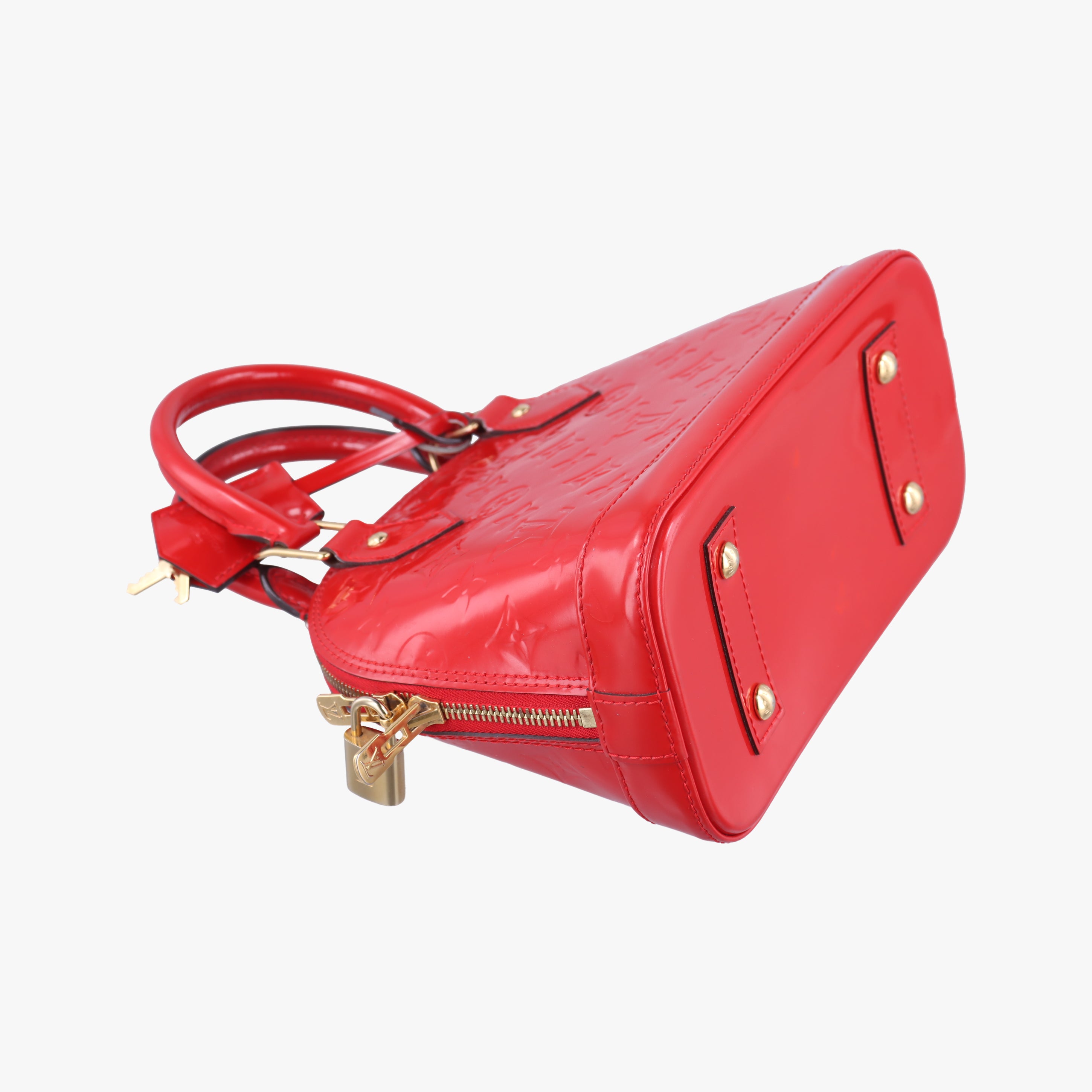 Pre-owned Louis Vuitton Alma BB CERISE Vernis M90174 shoulderbag | stylenewstar