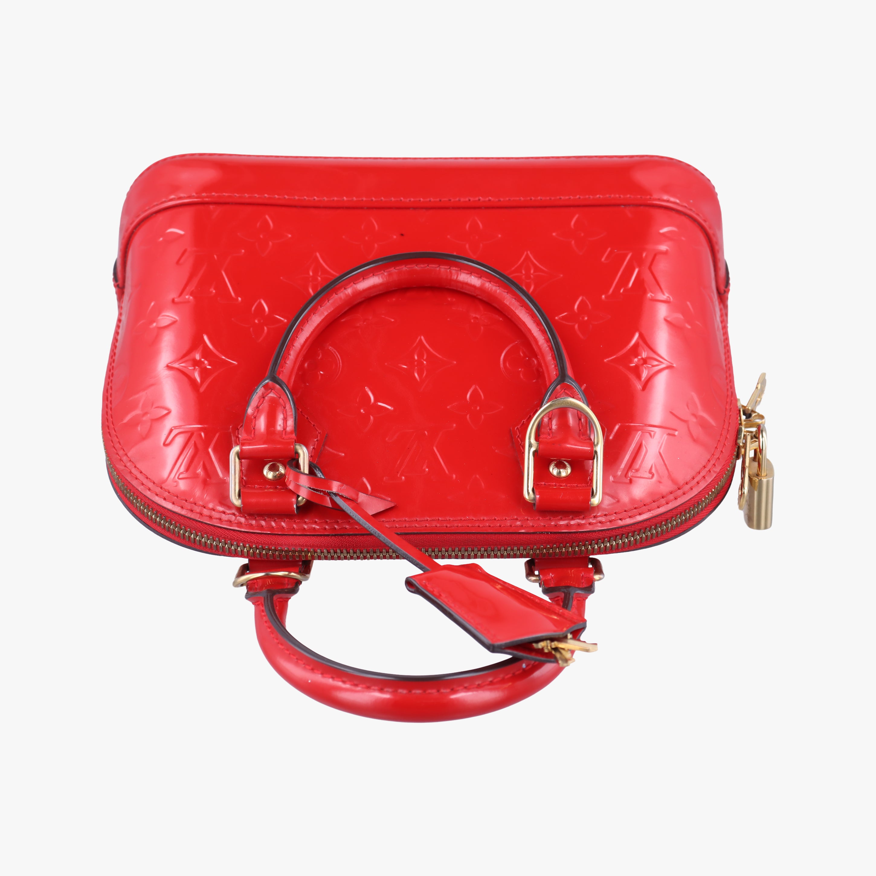 Pre-owned Louis Vuitton Alma BB CERISE Vernis M90174 shoulderbag | stylenewstar