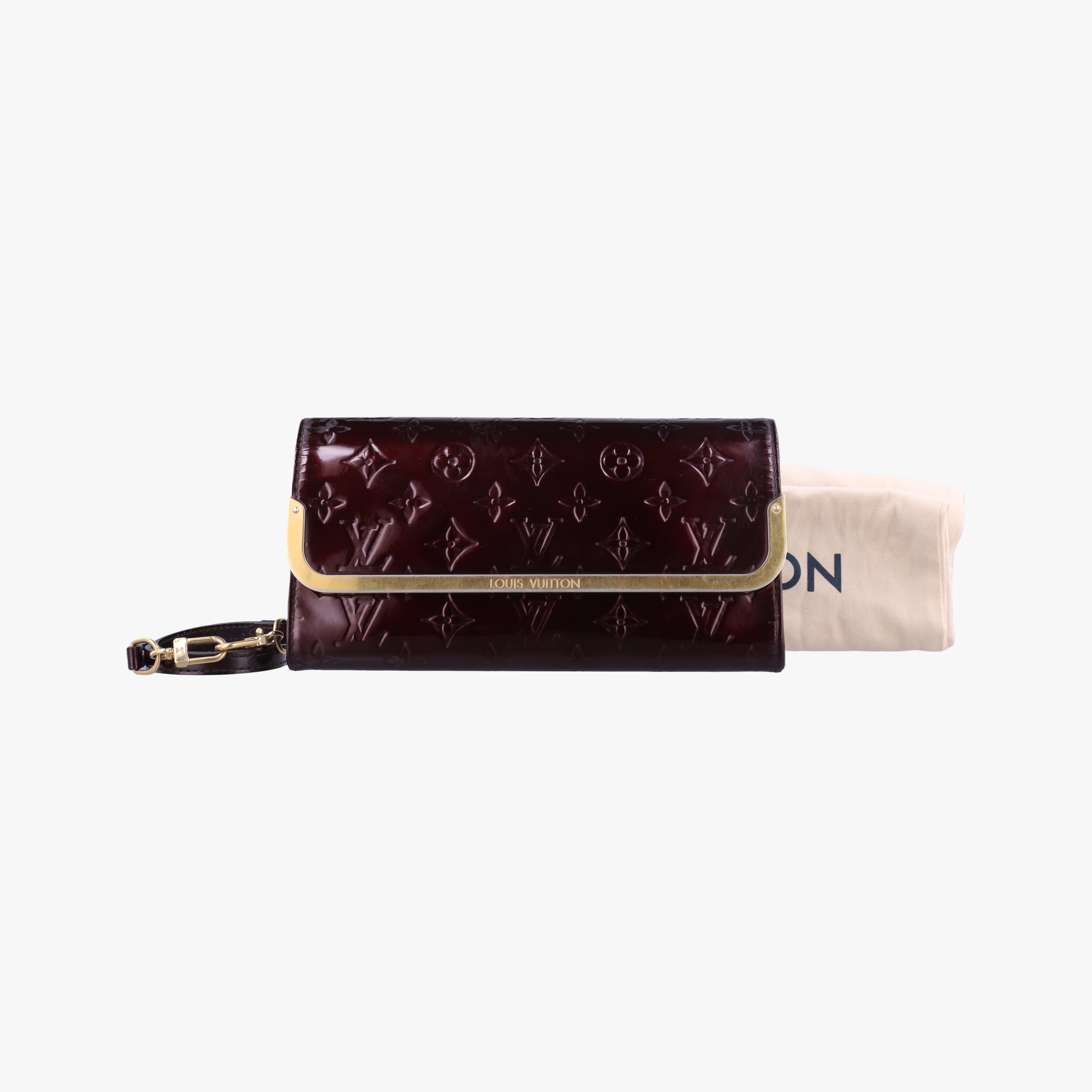 Vintage Louis Vuitton Clutch Ana Amarante Vernis M91549 shoulderbag | stylenewstar