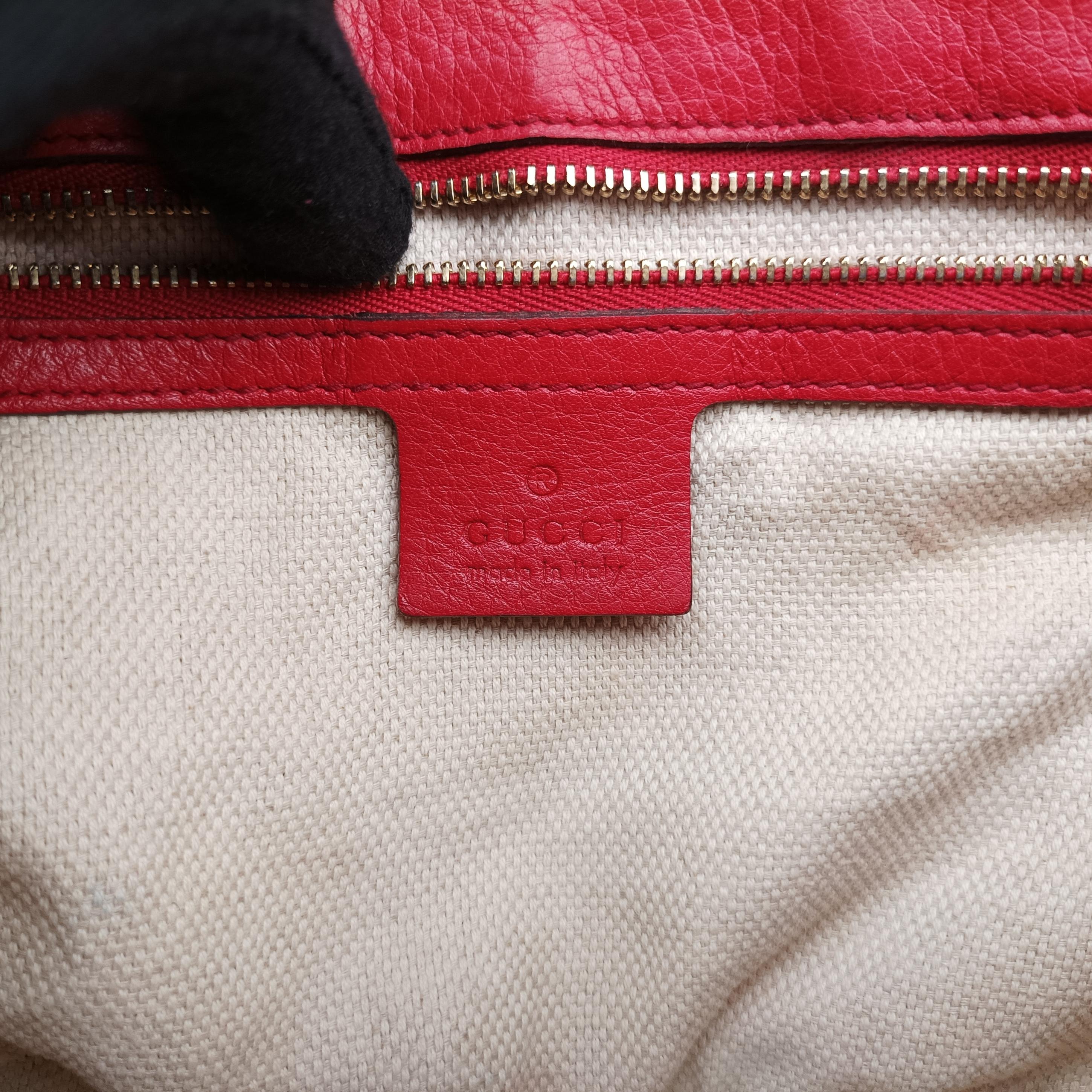 Pre-owned Gucci SOHO Red Leather 336752 shoulderbag | stylenewstar