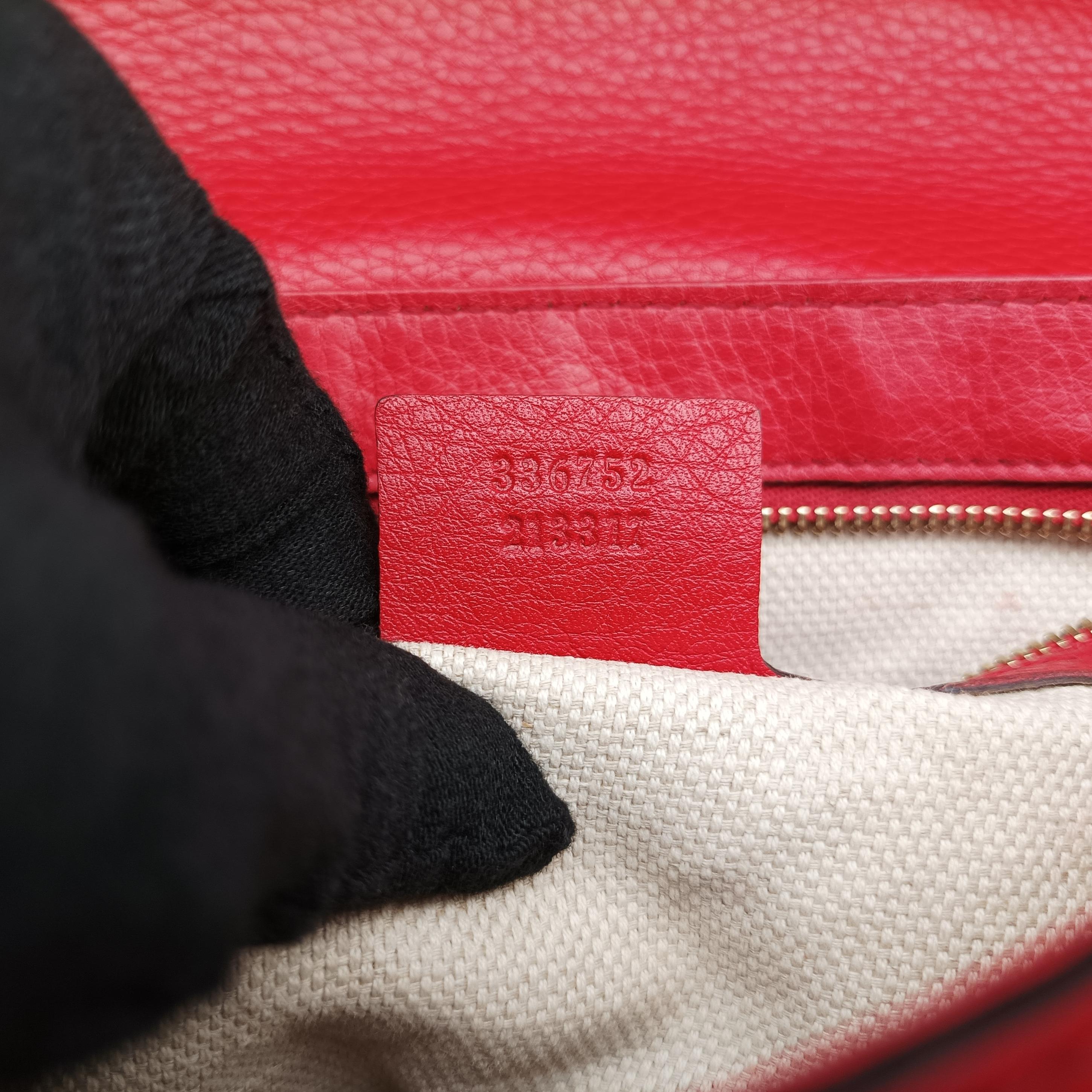 Pre-owned Gucci SOHO Red Leather 336752 shoulderbag | stylenewstar