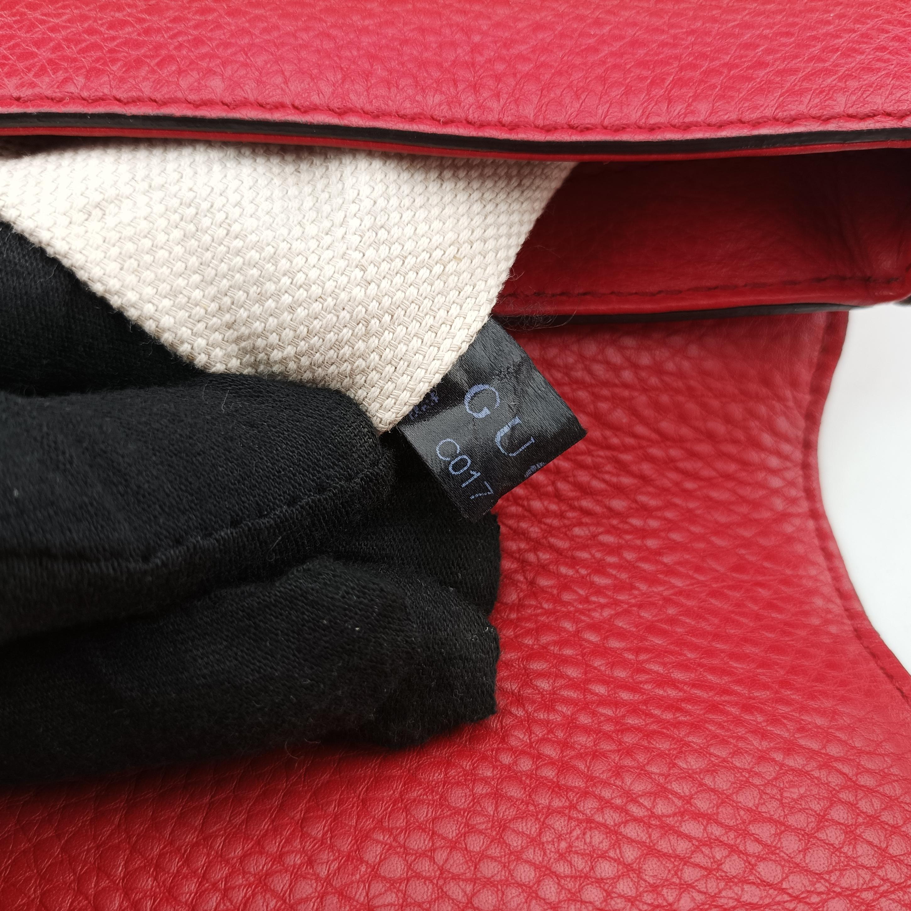 Pre-owned Gucci SOHO Red Leather 336752 shoulderbag | stylenewstar