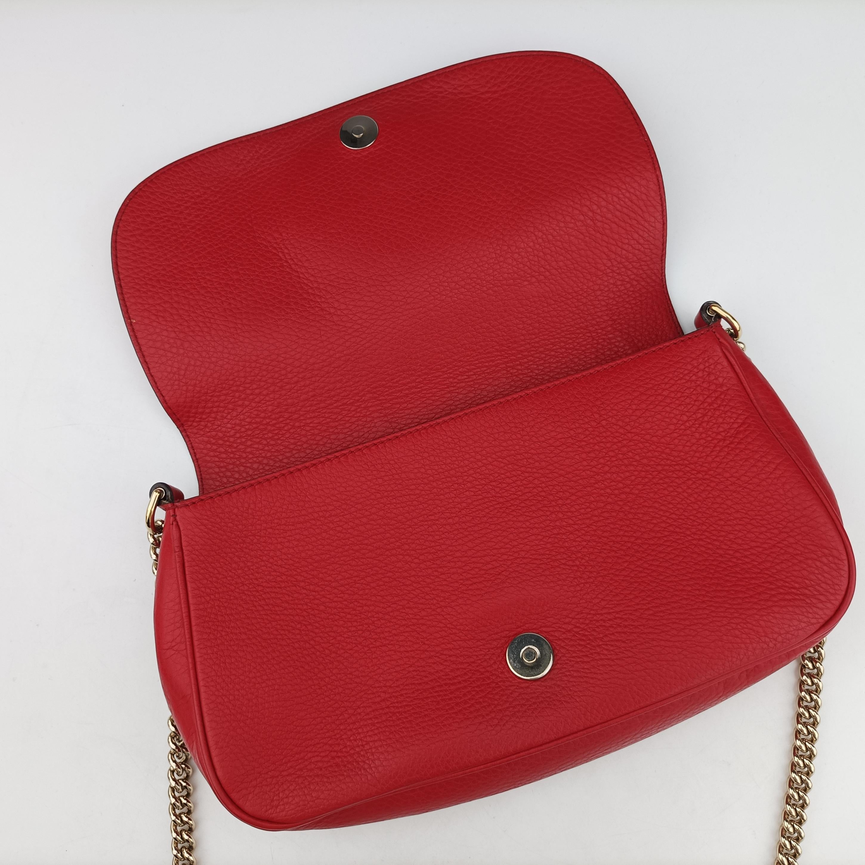 Pre-owned Gucci SOHO Red Leather 336752 shoulderbag | stylenewstar