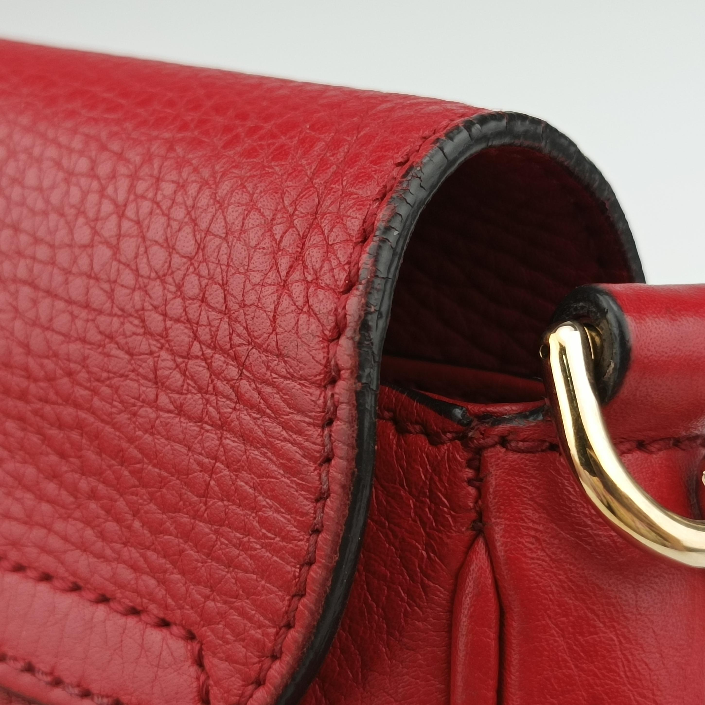 Pre-owned Gucci SOHO Red Leather 336752 shoulderbag | stylenewstar