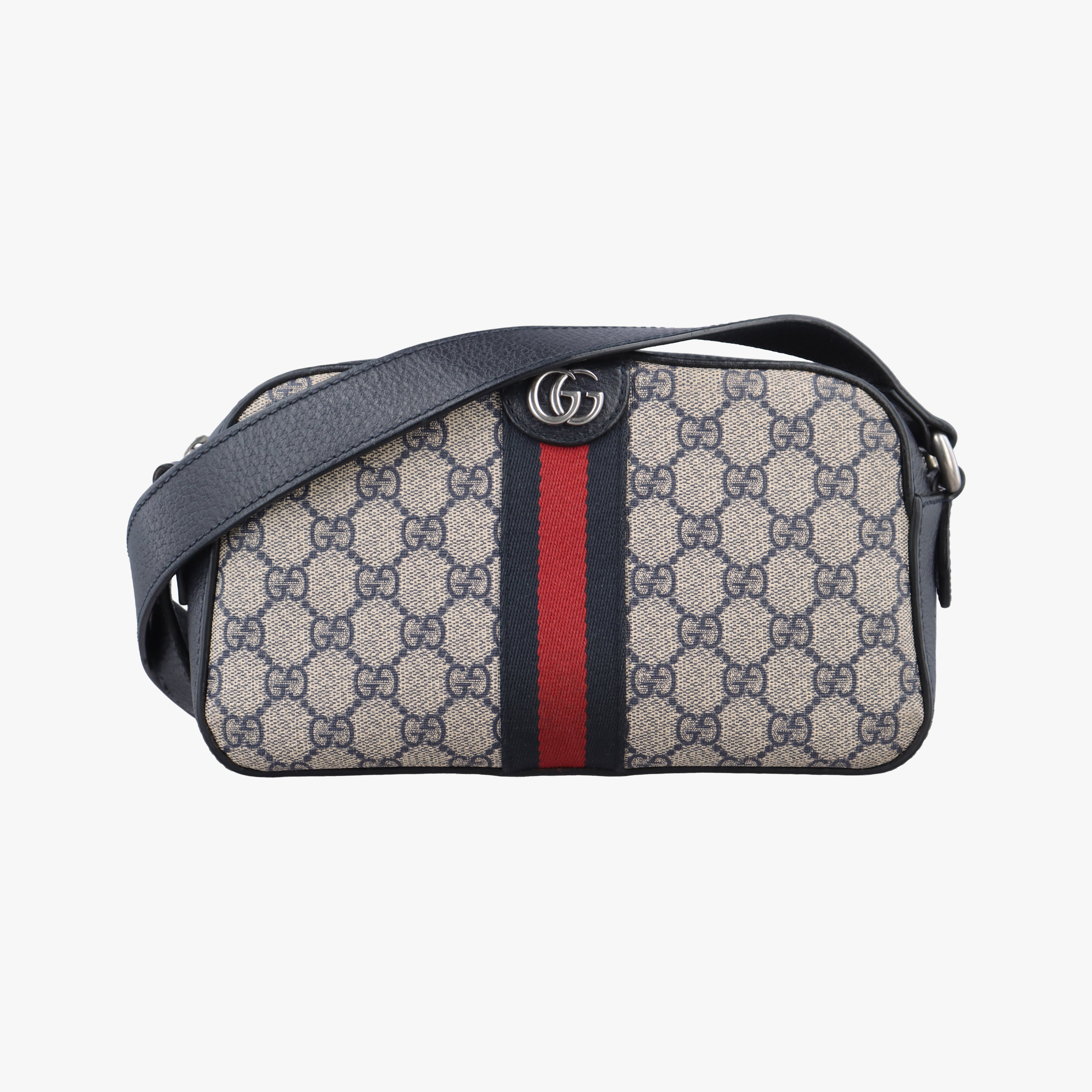 Pre-owned Gucci Ophidia beige×Black×Multicolour PVC coated canvas×leather 681064 shoulderbag | stylenewstar