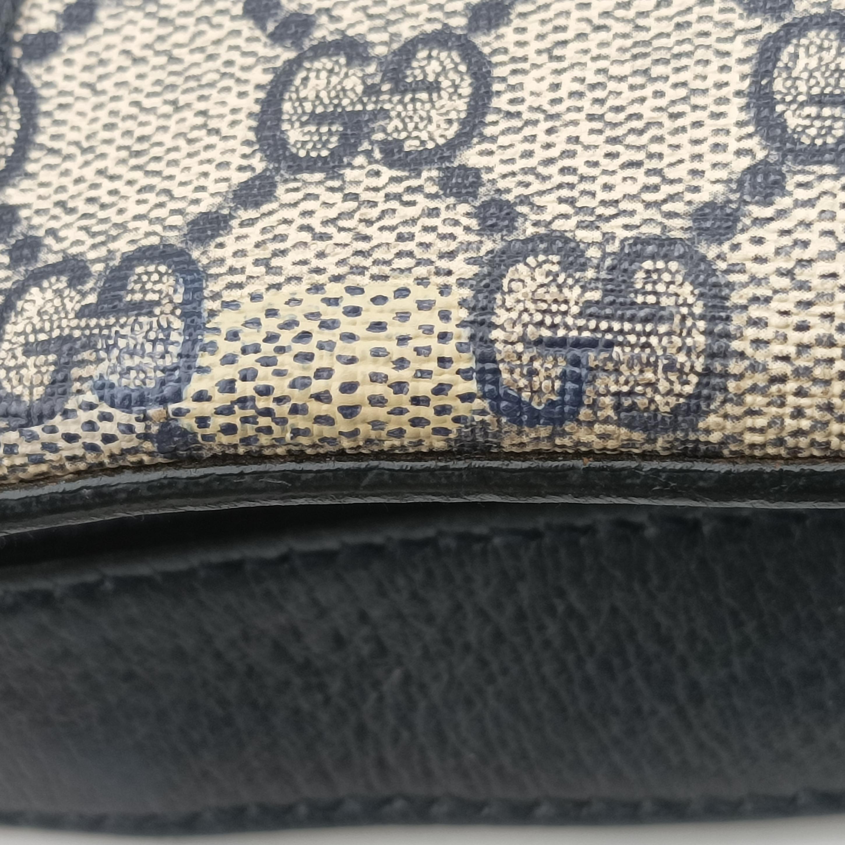 Pre-owned Gucci Ophidia beige×Black×Multicolour PVC coated canvas×leather 681064 shoulderbag | stylenewstar