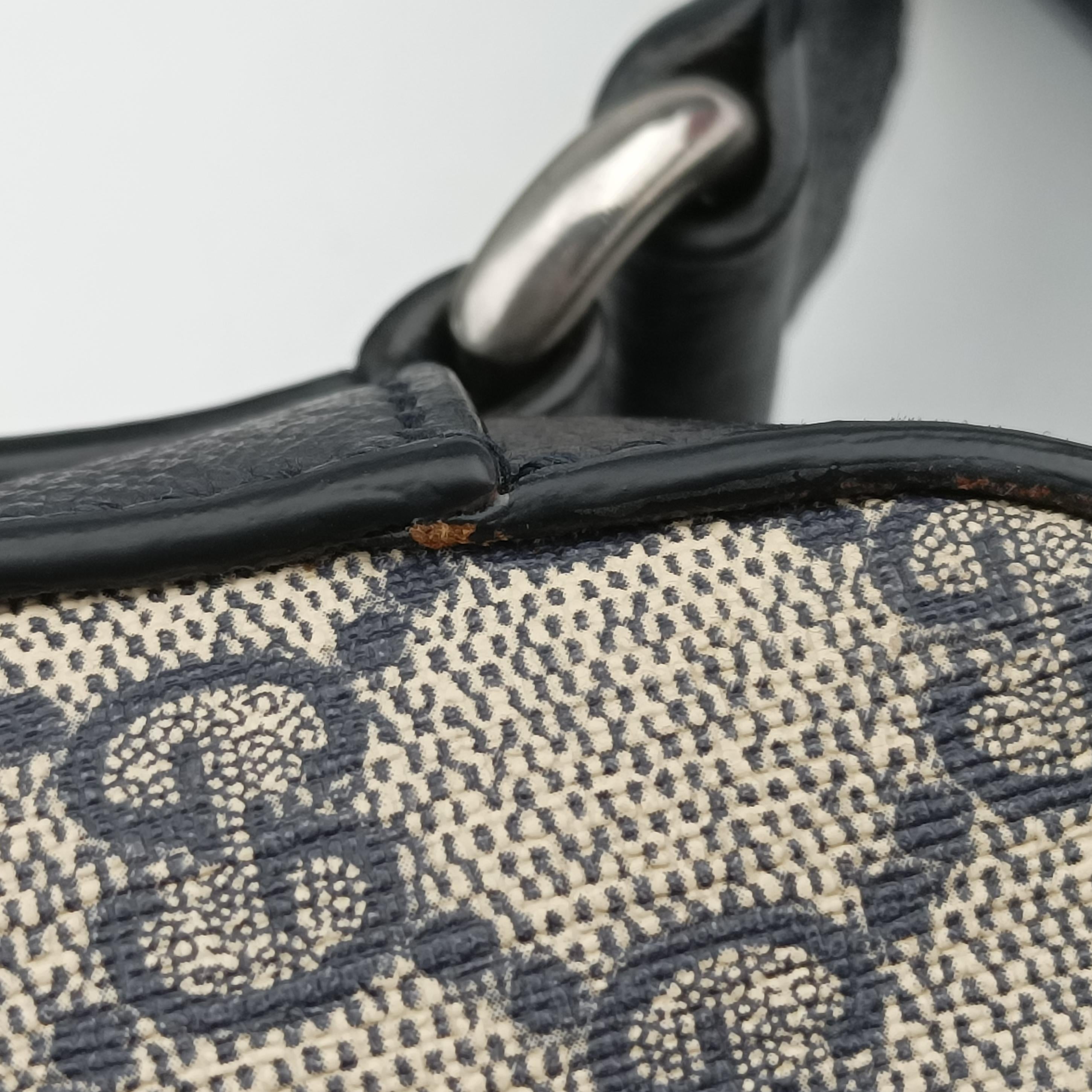 Pre-owned Gucci Ophidia beige×Black×Multicolour PVC coated canvas×leather 681064 shoulderbag | stylenewstar