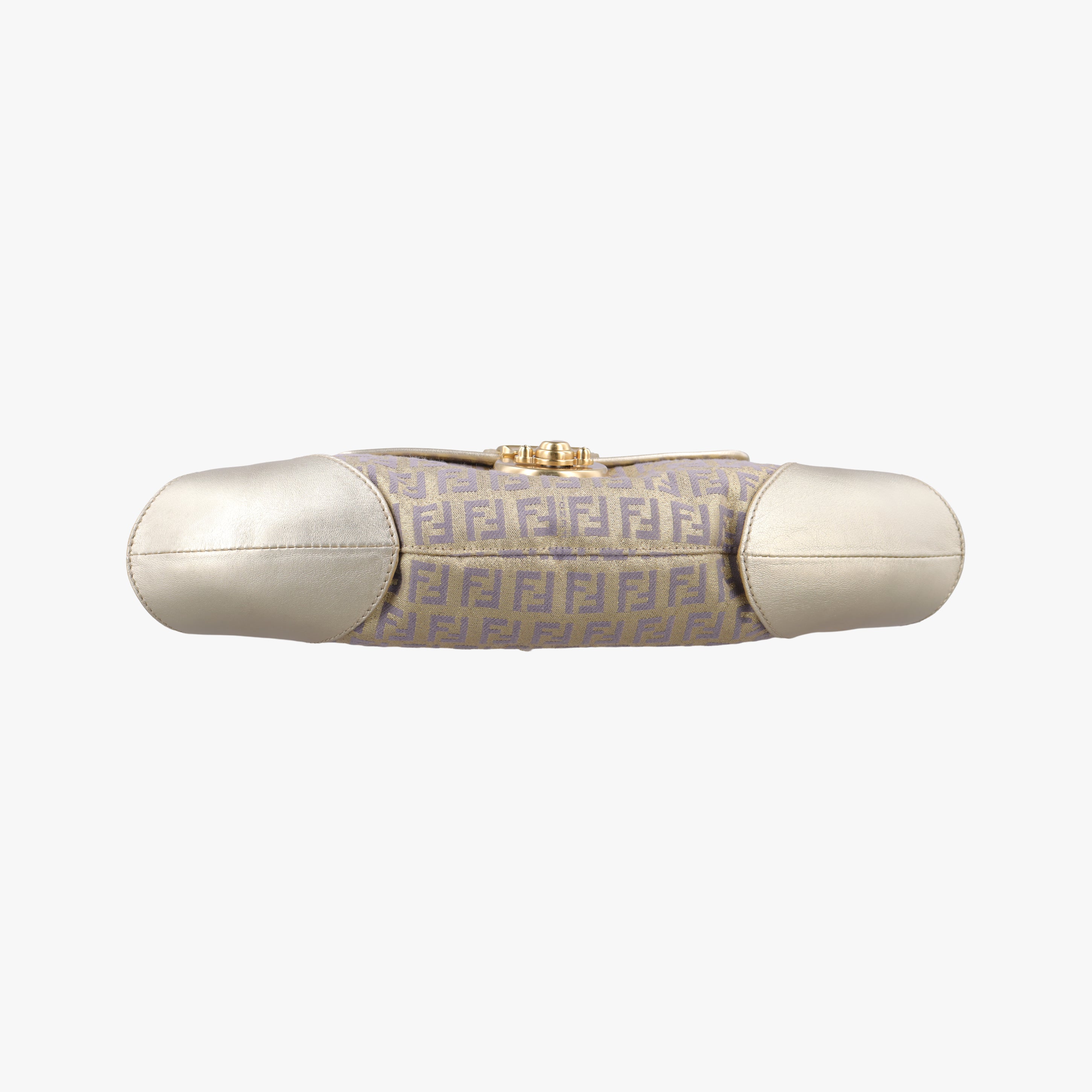 Pre-owned Fendi Zucchino turn lock golden×Multicolour canvas×leather 8BR492 handbag | stylenewstar