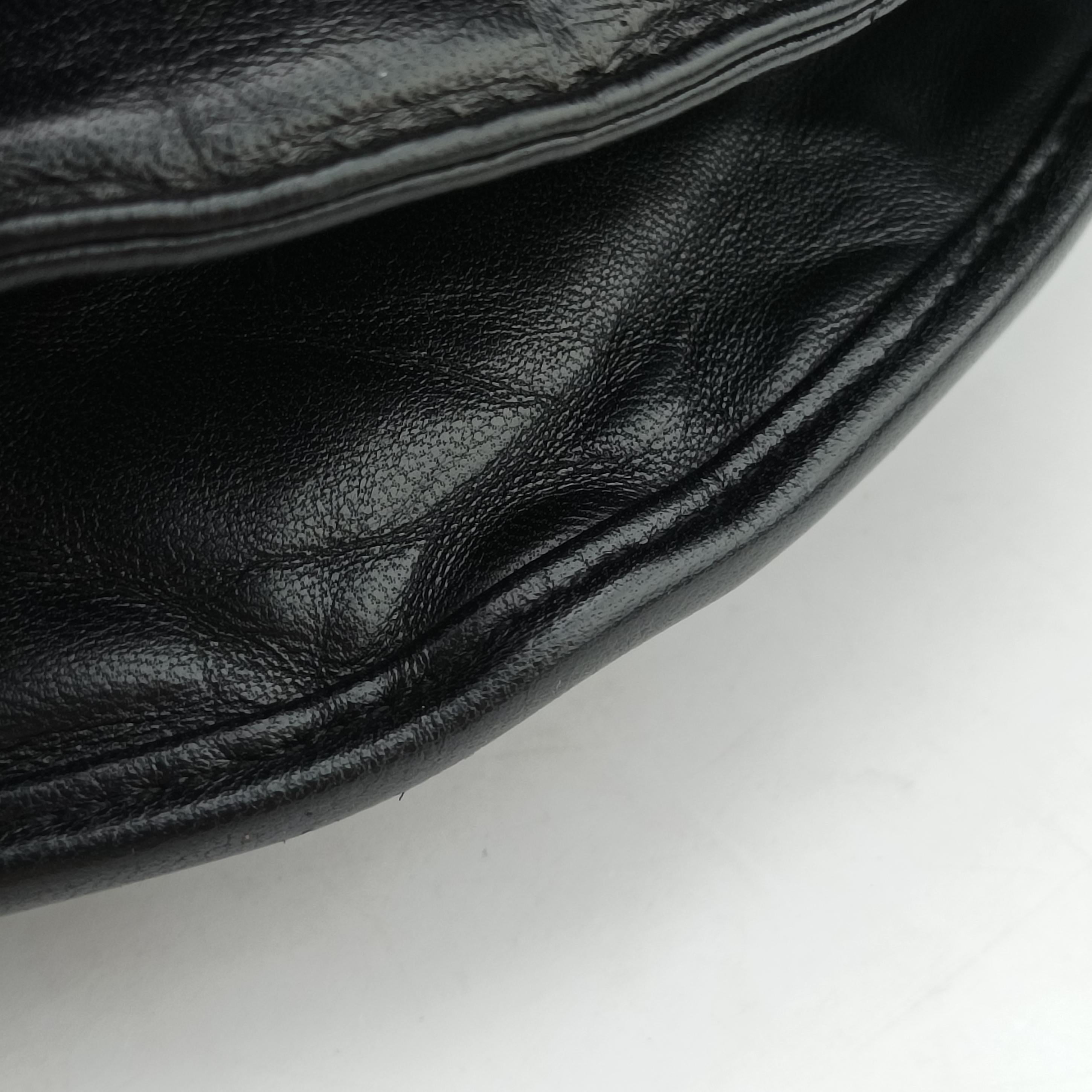 Pre-owned Christian Dior Admit It Corset Hobo Black Leather  shoulderbag | stylenewstar
