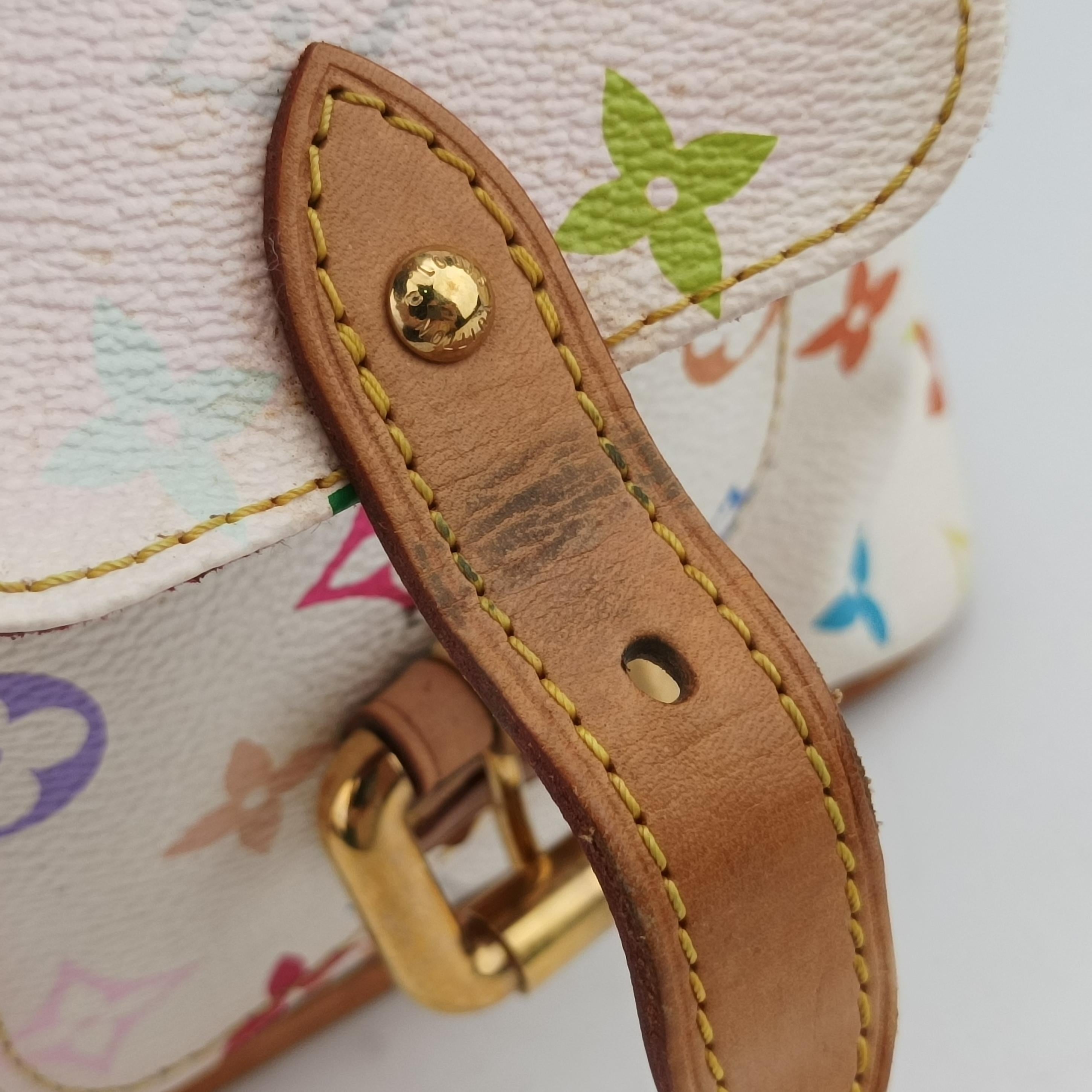 Secondhand Louis Vuitton Petit Noe white Monogram Multicolor M42229 shoulderbag | stylenewstar