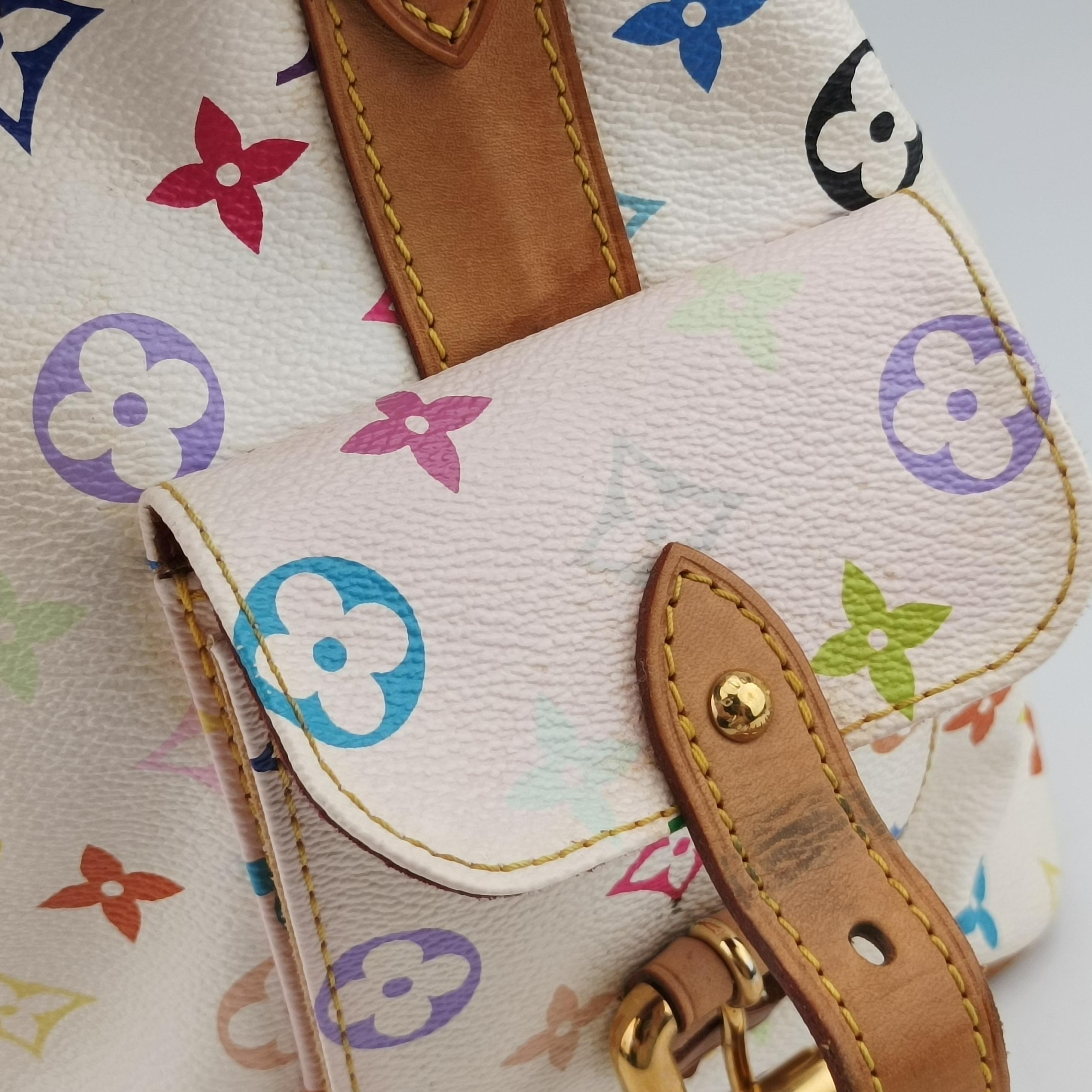 Secondhand Louis Vuitton Petit Noe white Monogram Multicolor M42229 shoulderbag | stylenewstar