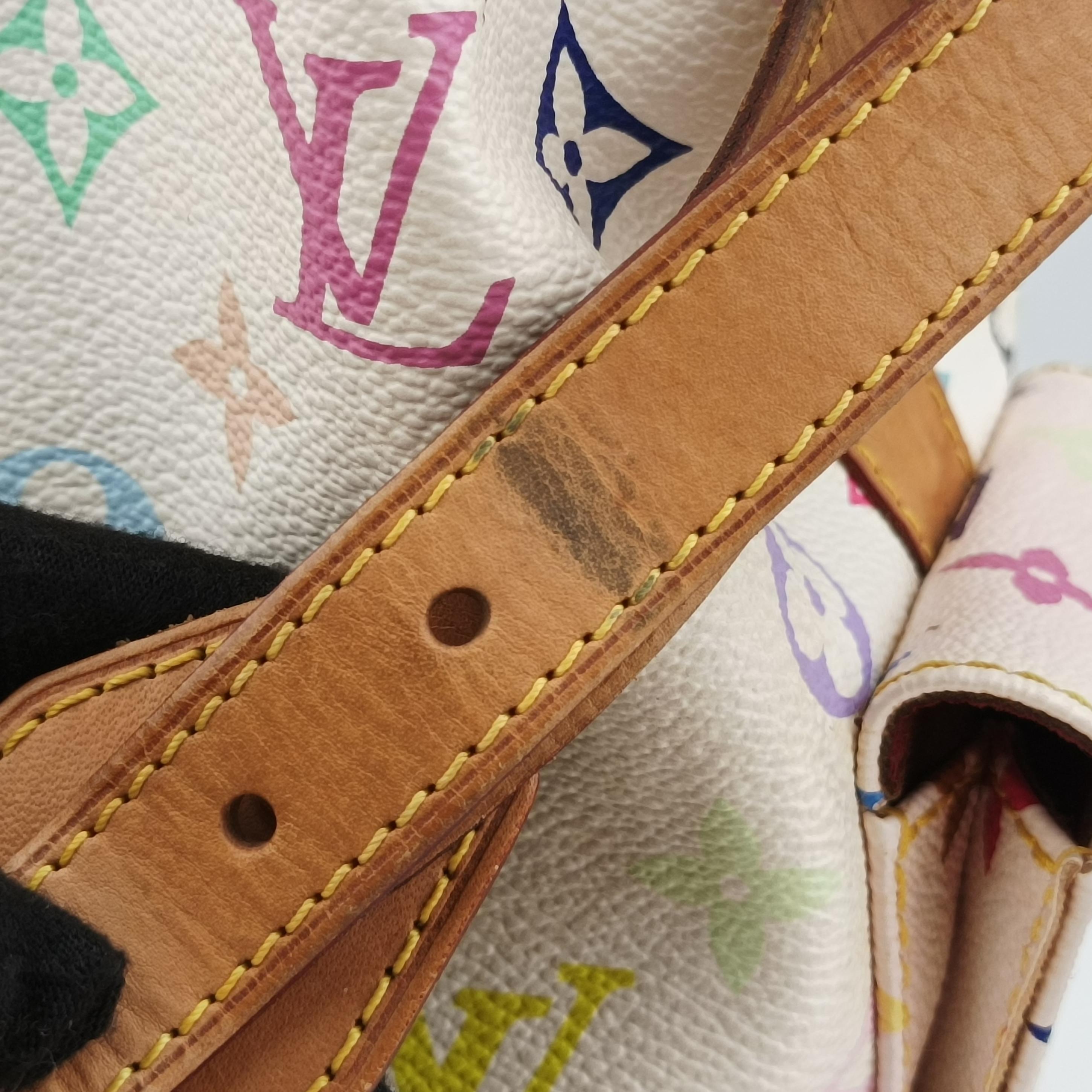 Secondhand Louis Vuitton Petit Noe white Monogram Multicolor M42229 shoulderbag | stylenewstar