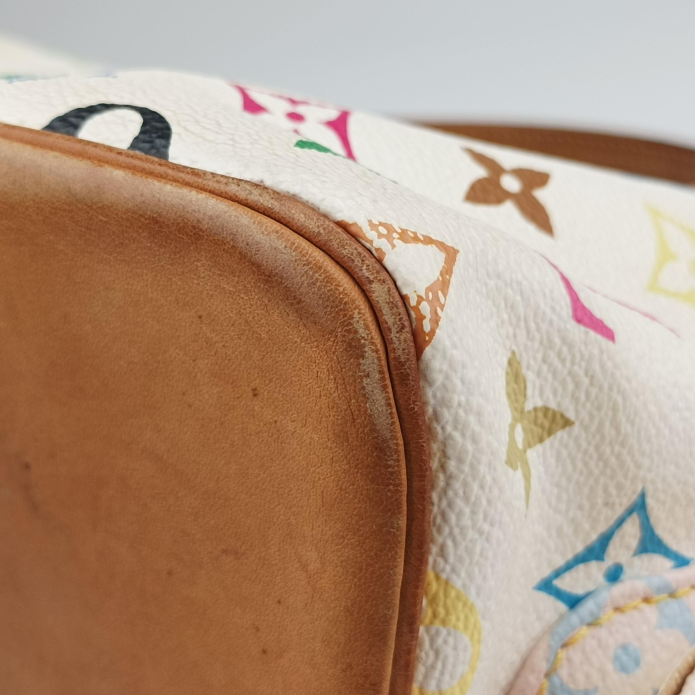 Secondhand Louis Vuitton Petit Noe white Monogram Multicolor M42229 shoulderbag | stylenewstar