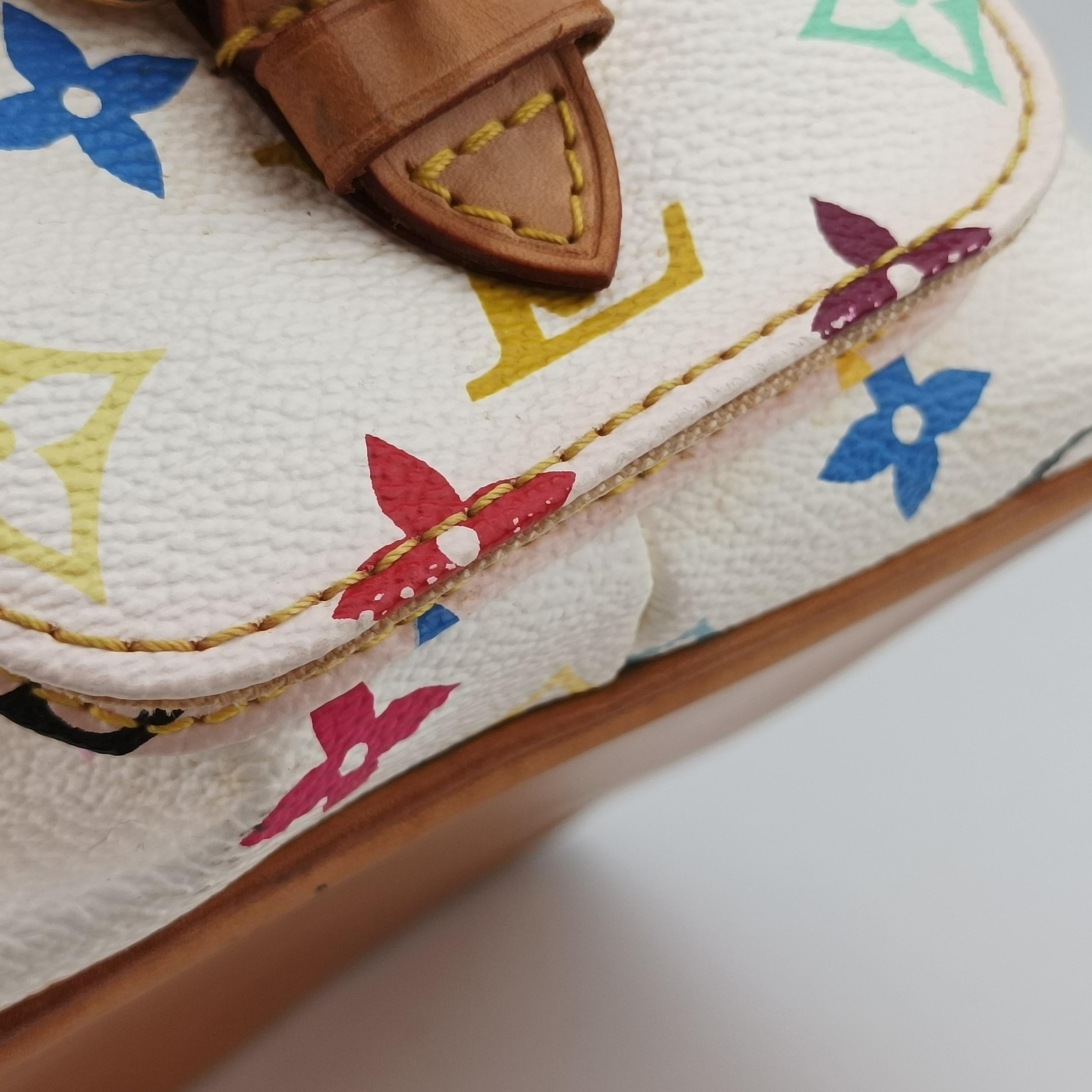 Secondhand Louis Vuitton Petit Noe white Monogram Multicolor M42229 shoulderbag | stylenewstar