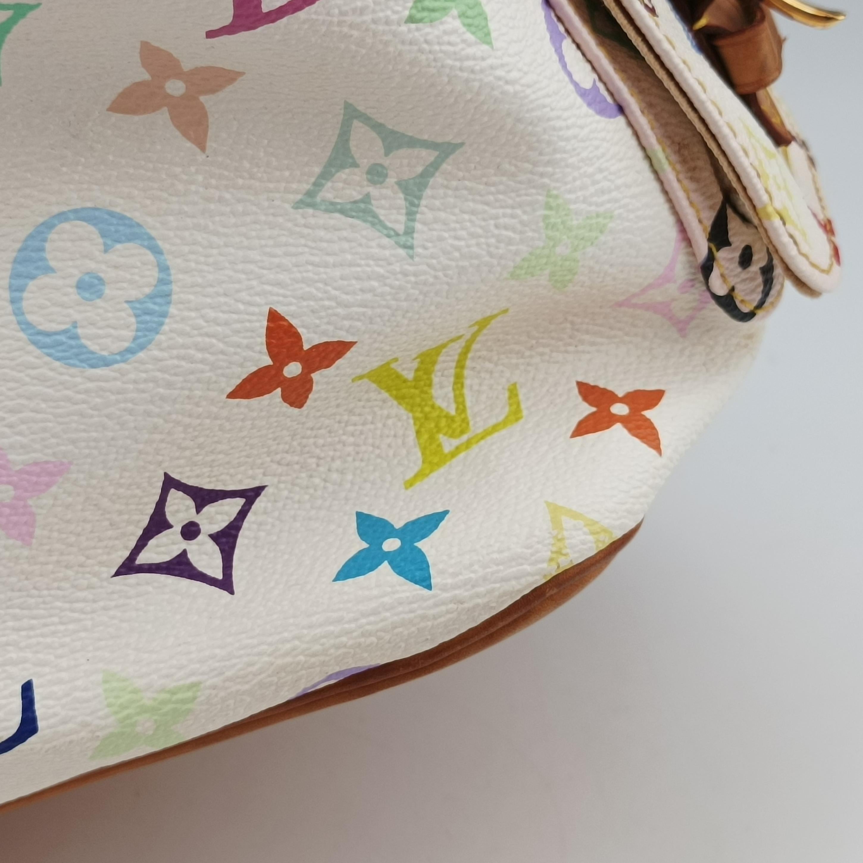 Secondhand Louis Vuitton Petit Noe white Monogram Multicolor M42229 shoulderbag | stylenewstar
