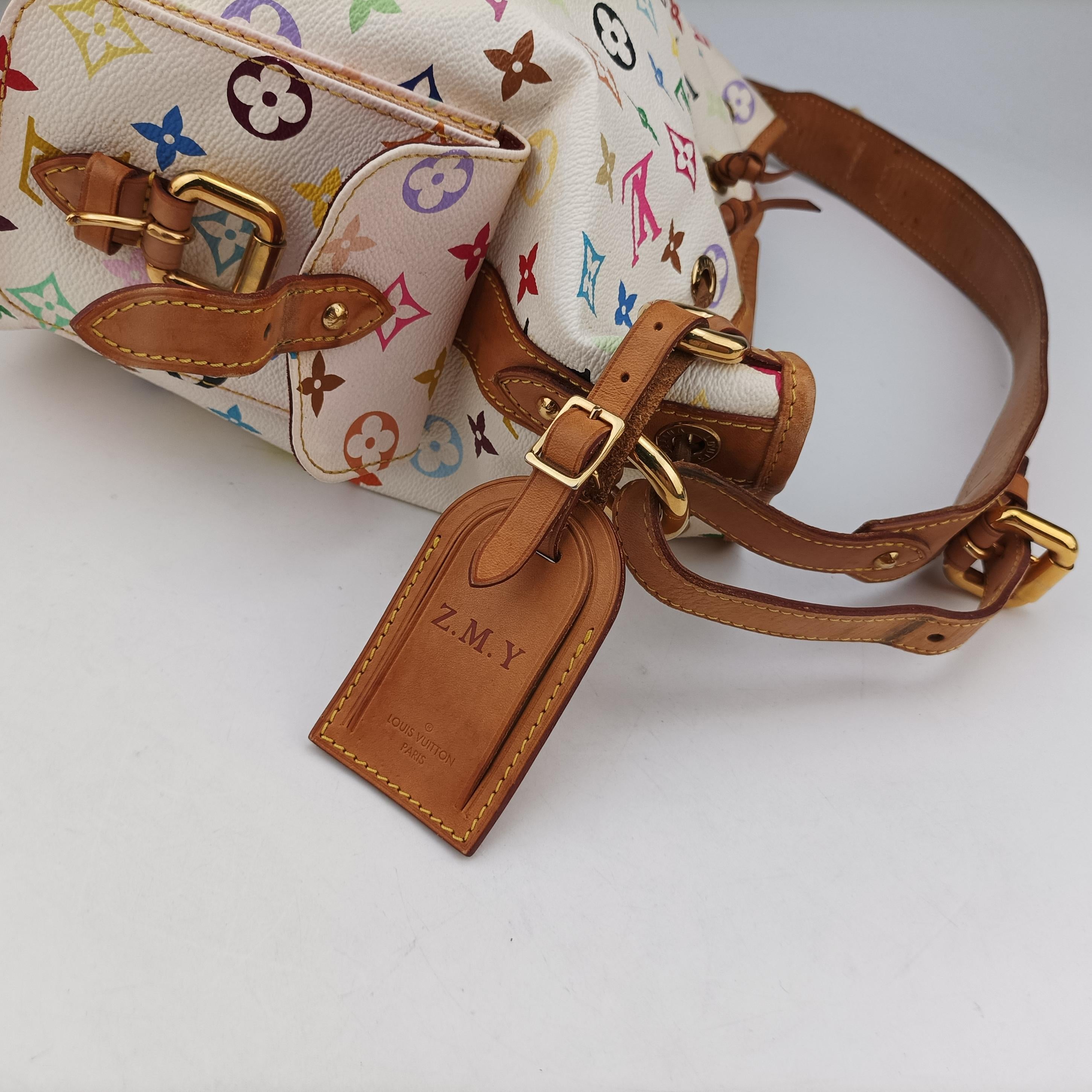 Secondhand Louis Vuitton Petit Noe white Monogram Multicolor M42229 shoulderbag | stylenewstar
