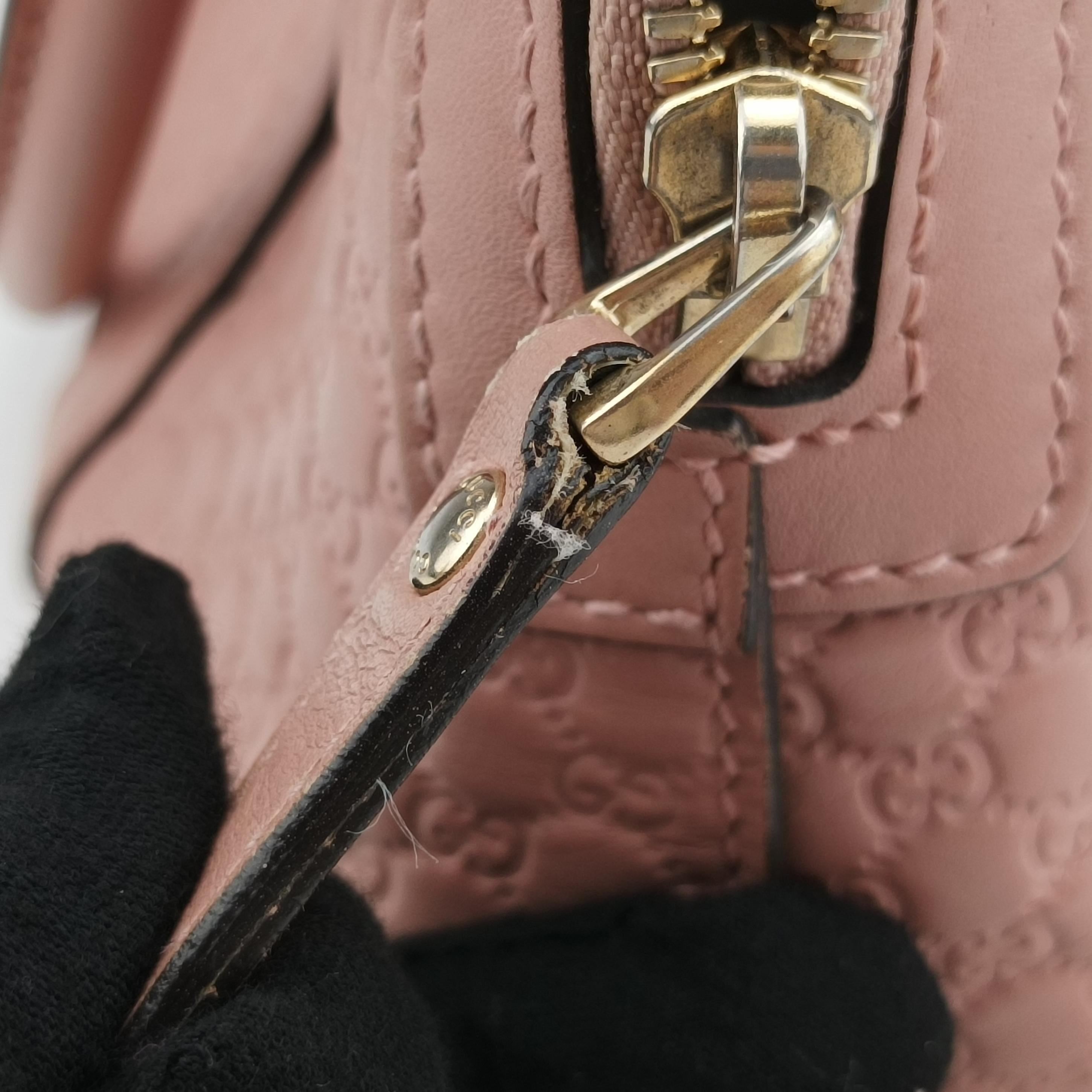 Pre-owned Gucci Microguccissima Pink Leather 449654 shoulderbag | stylenewstar
