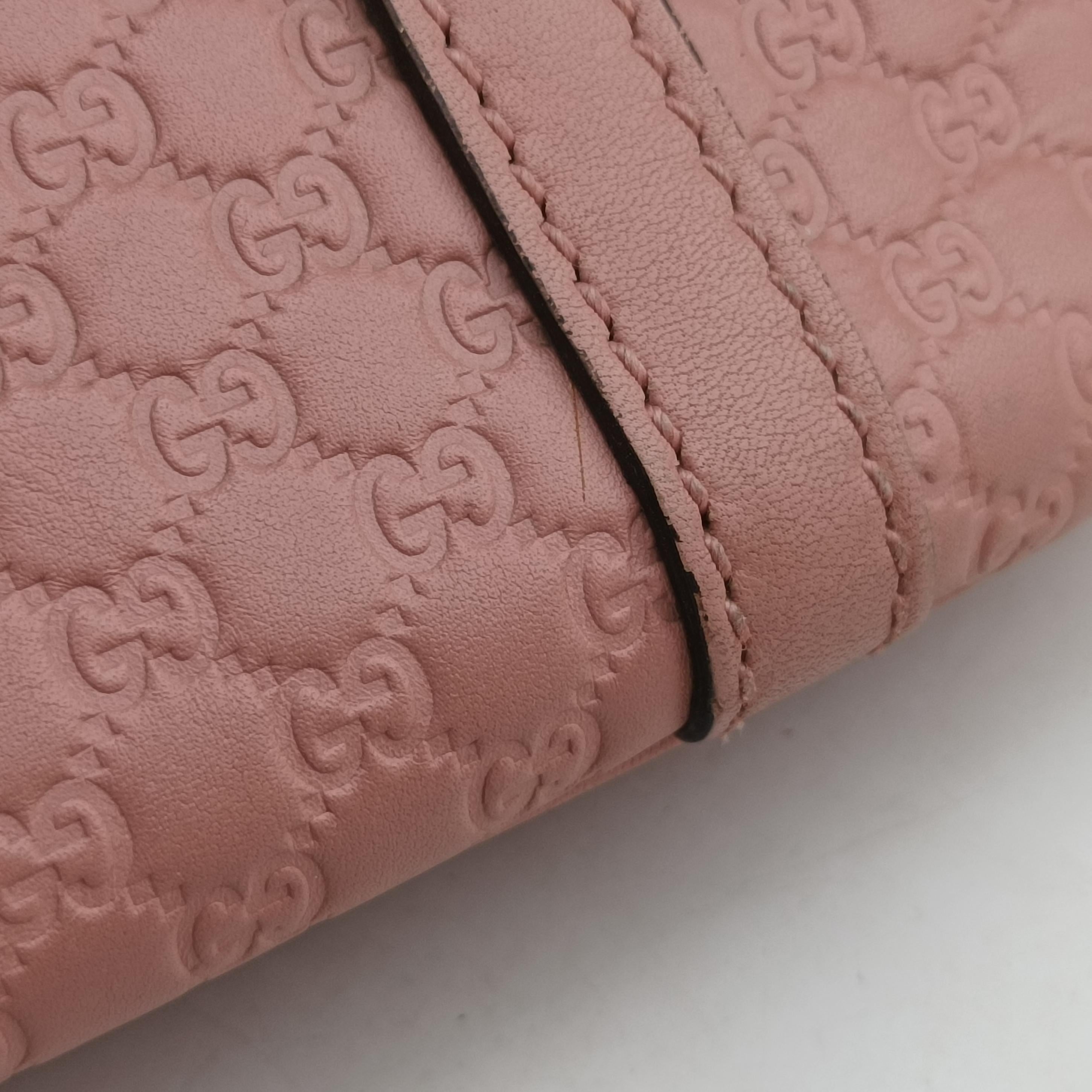 Pre-owned Gucci Microguccissima Pink Leather 449654 shoulderbag | stylenewstar