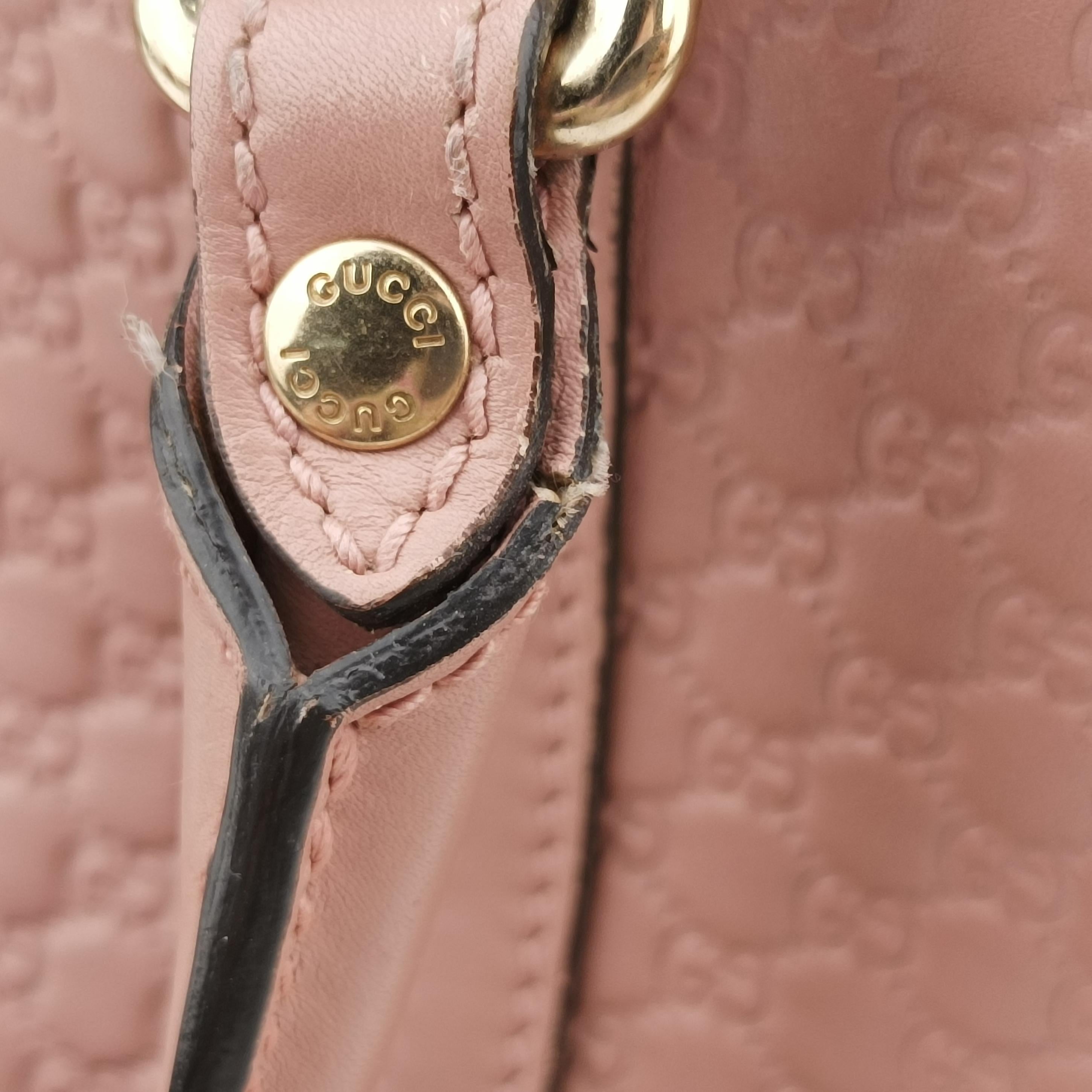 Pre-owned Gucci Microguccissima Pink Leather 449654 shoulderbag | stylenewstar