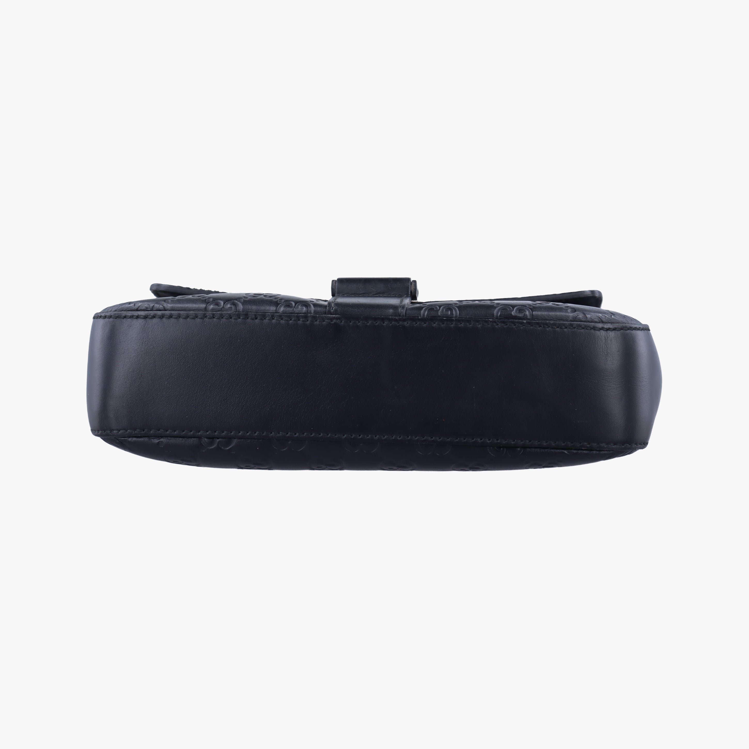 Pre-owned Gucci GG Plus GG Supreme Black Leather 406368 shoulderbag | stylenewstar