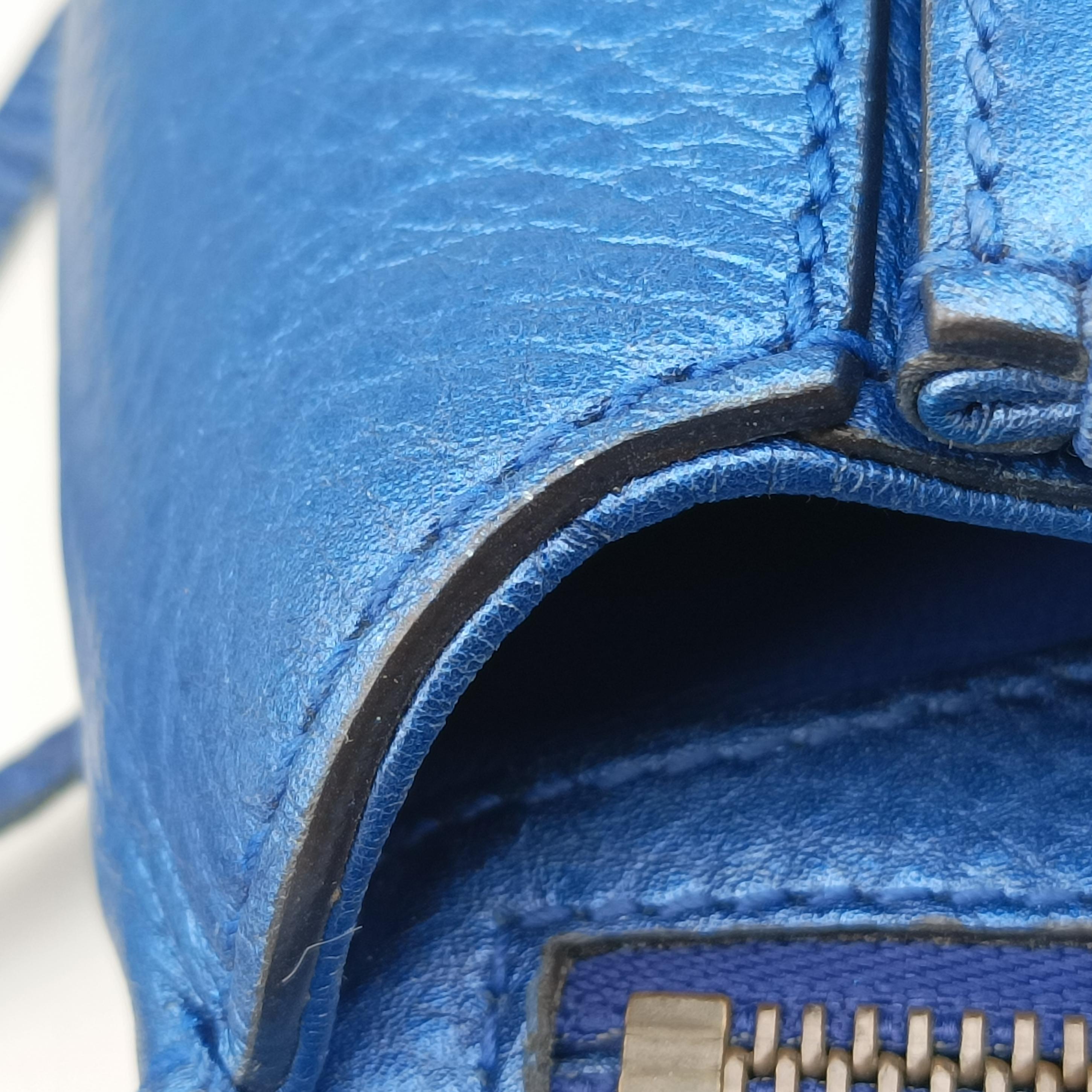 Secondhand Gucci Bamboo Fringe Blue Leather 347100 shoulderbag | stylenewstar