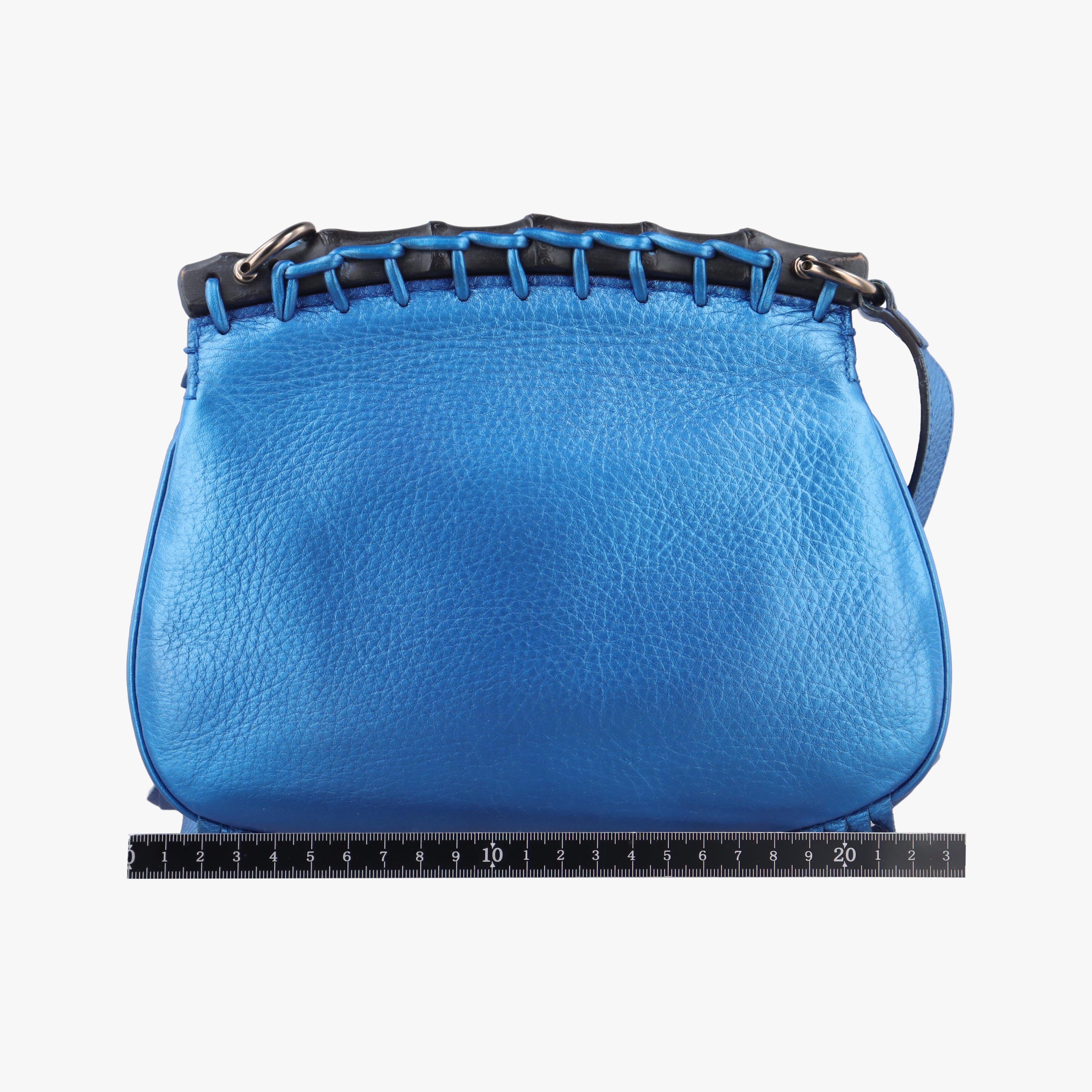 Secondhand Gucci Bamboo Fringe Blue Leather 347100 shoulderbag | stylenewstar