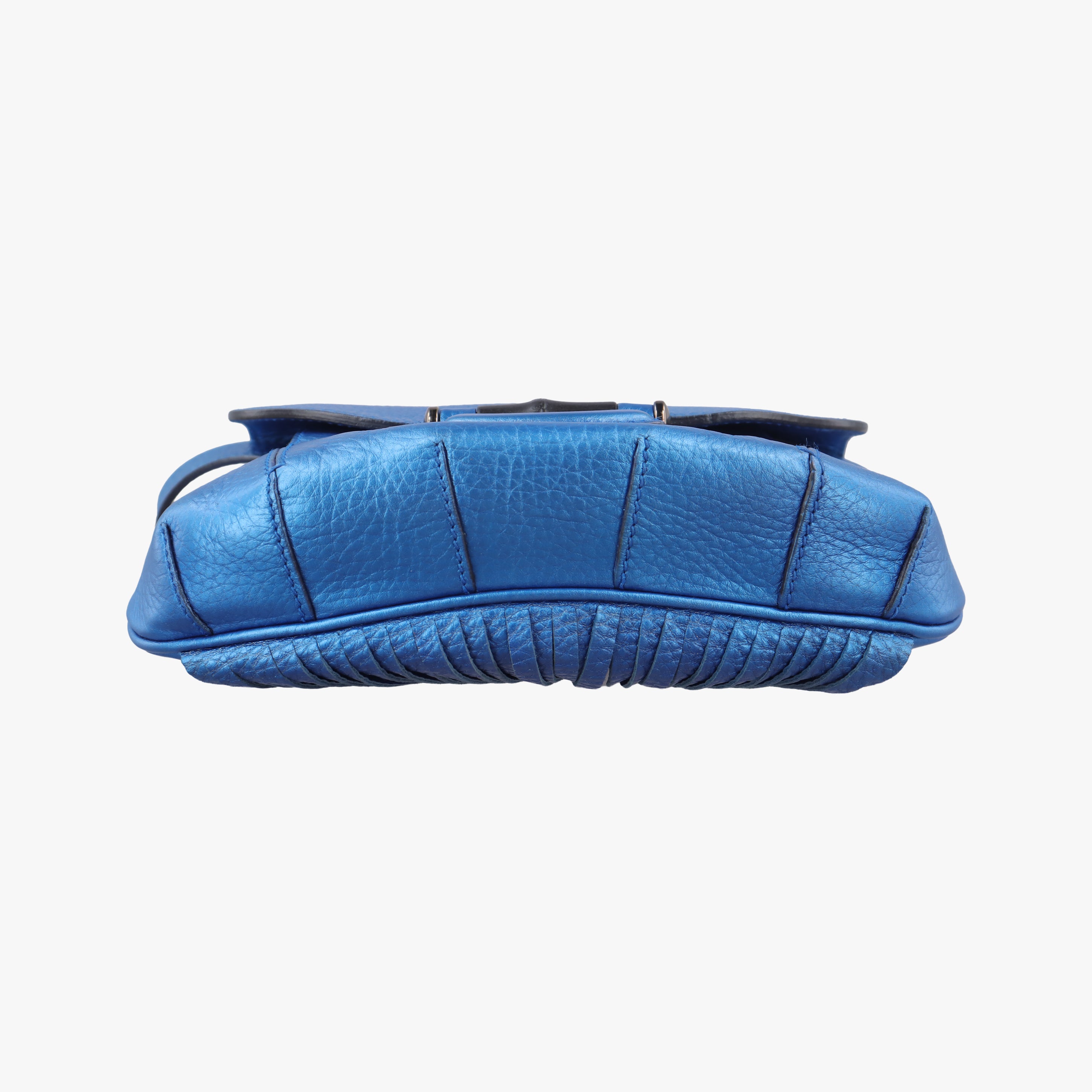 Secondhand Gucci Bamboo Fringe Blue Leather 347100 shoulderbag | stylenewstar