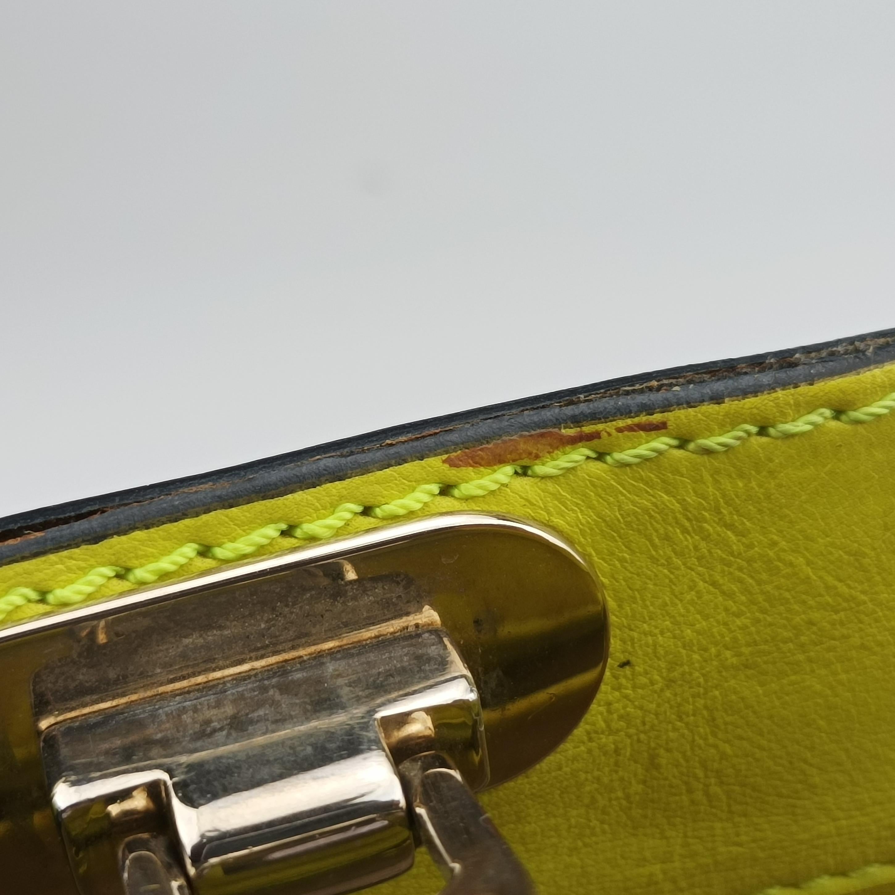 Pre-owned Valentino Rockstud Yellow Leather  shoulderbag | stylenewstar