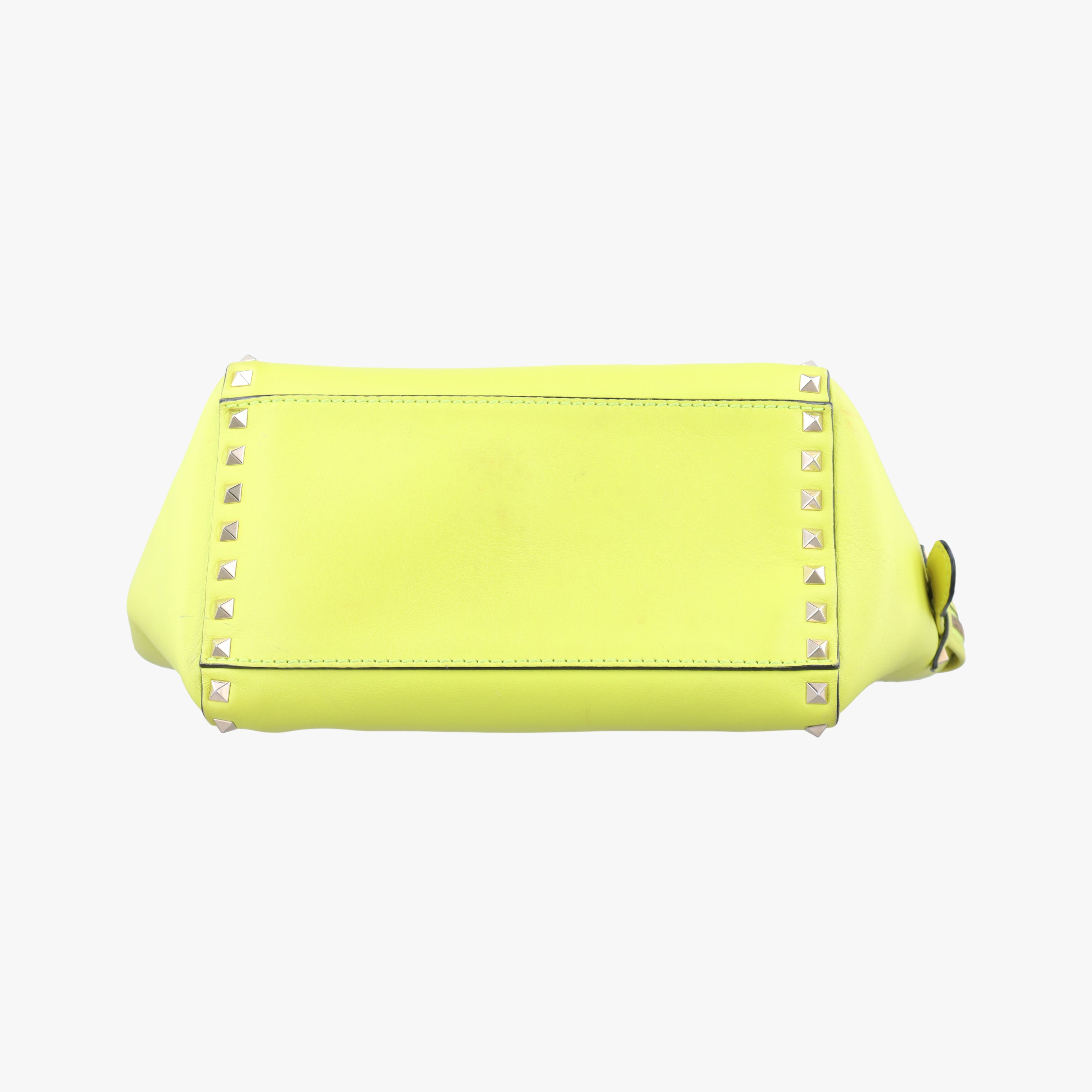 Pre-owned Valentino Rockstud Yellow Leather  shoulderbag | stylenewstar