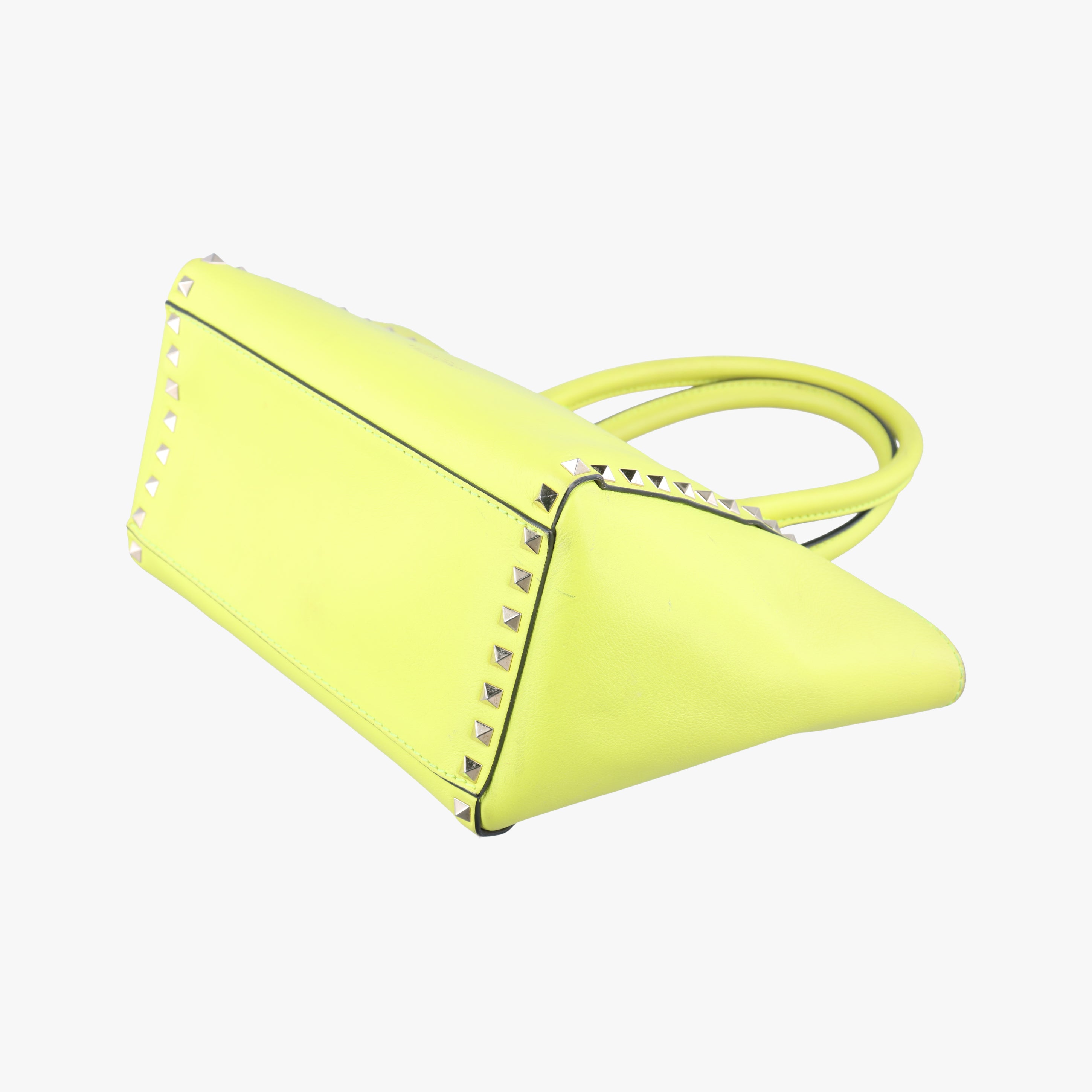 Pre-owned Valentino Rockstud Yellow Leather  shoulderbag | stylenewstar