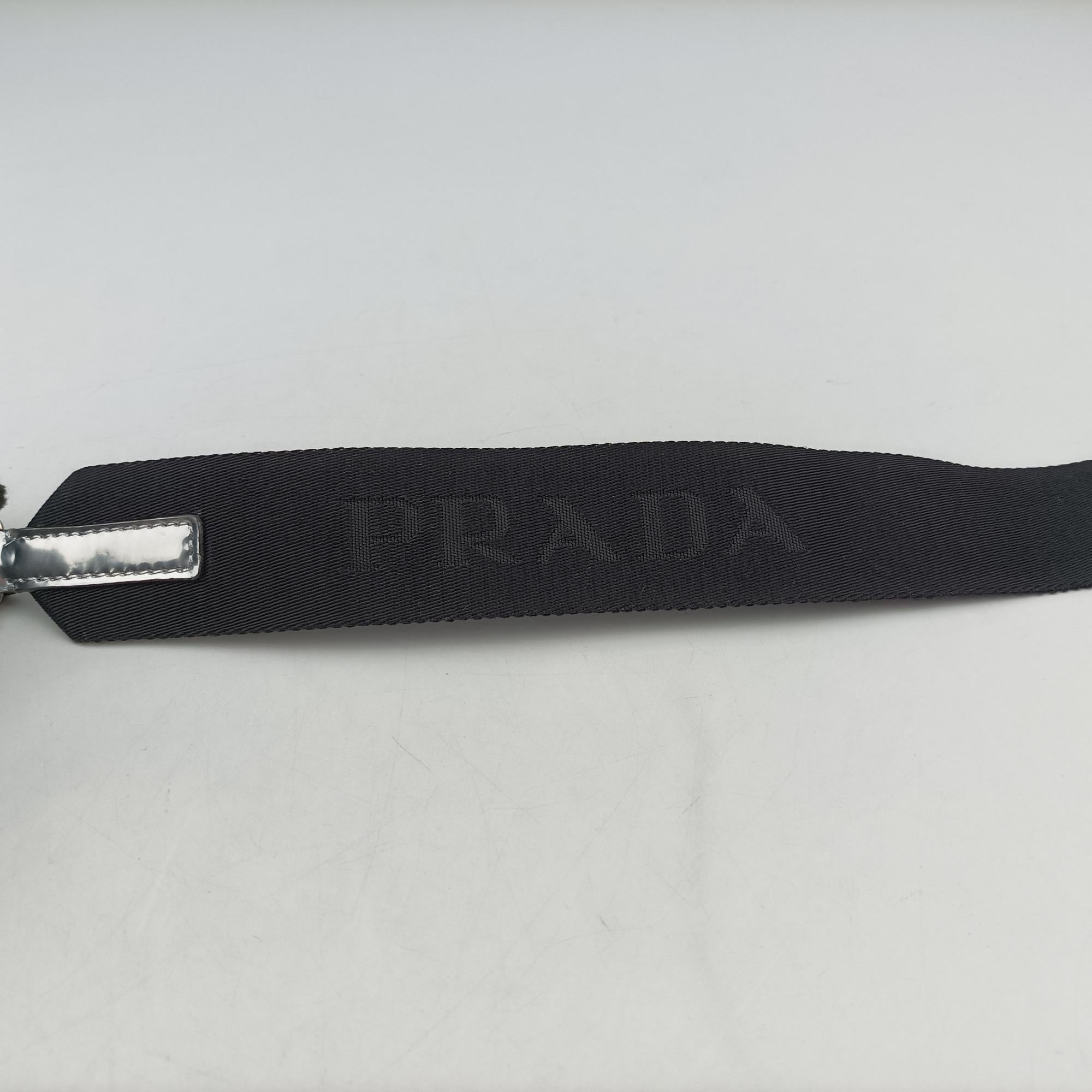 Pre-owned Prada Brique Chrome Silver Patent 2VH070 shoulderbag | stylenewstar