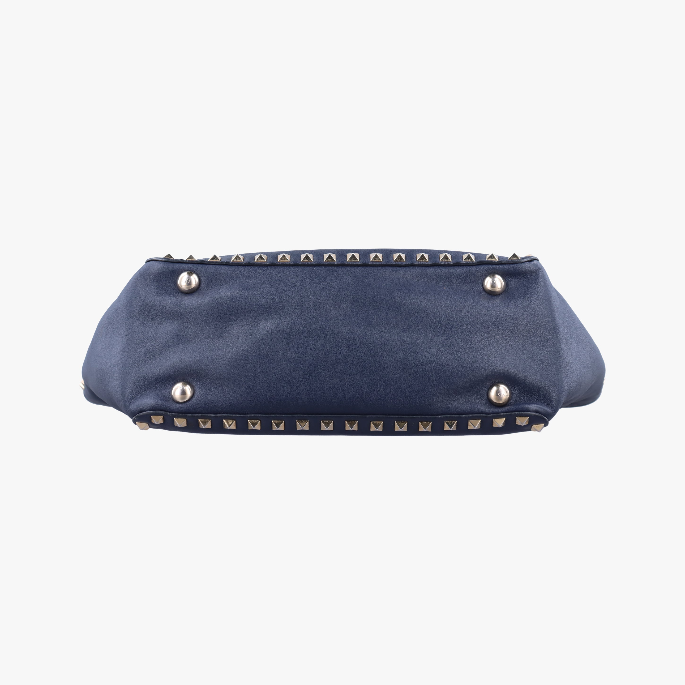 Secondhand Valentino Rockstud Navy Leather  shoulderbag | stylenewstar