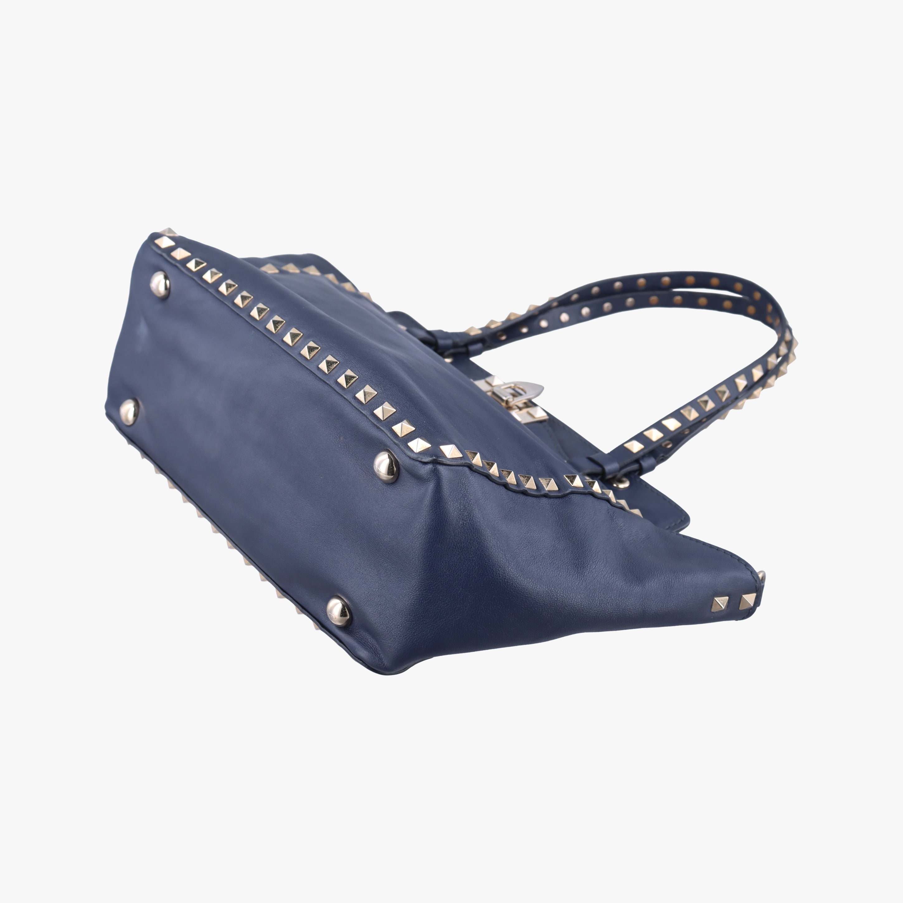 Secondhand Valentino Rockstud Navy Leather  shoulderbag | stylenewstar