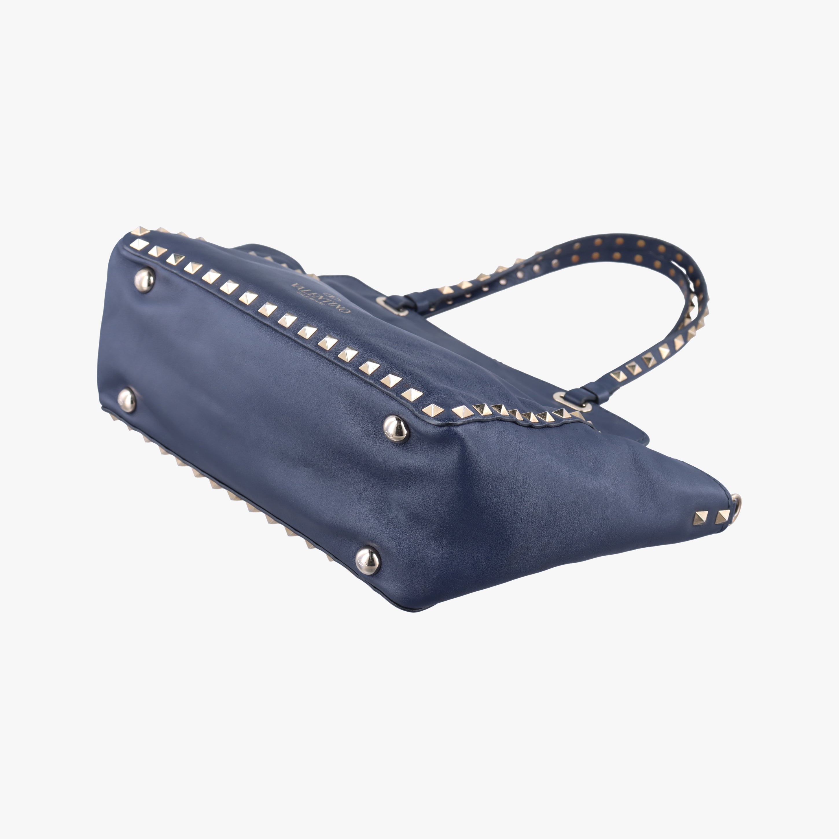 Secondhand Valentino Rockstud Navy Leather  shoulderbag | stylenewstar