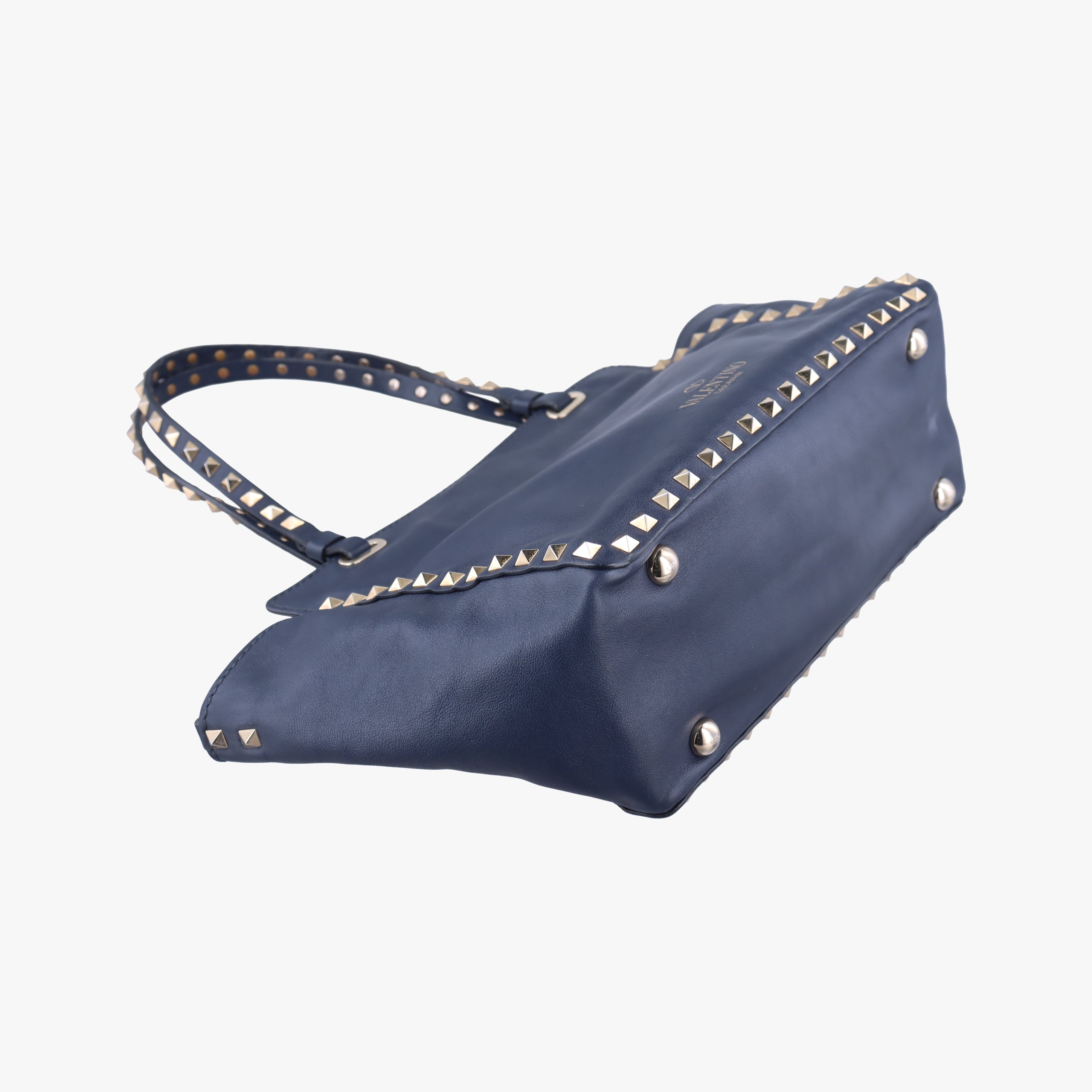 Secondhand Valentino Rockstud Navy Leather  shoulderbag | stylenewstar