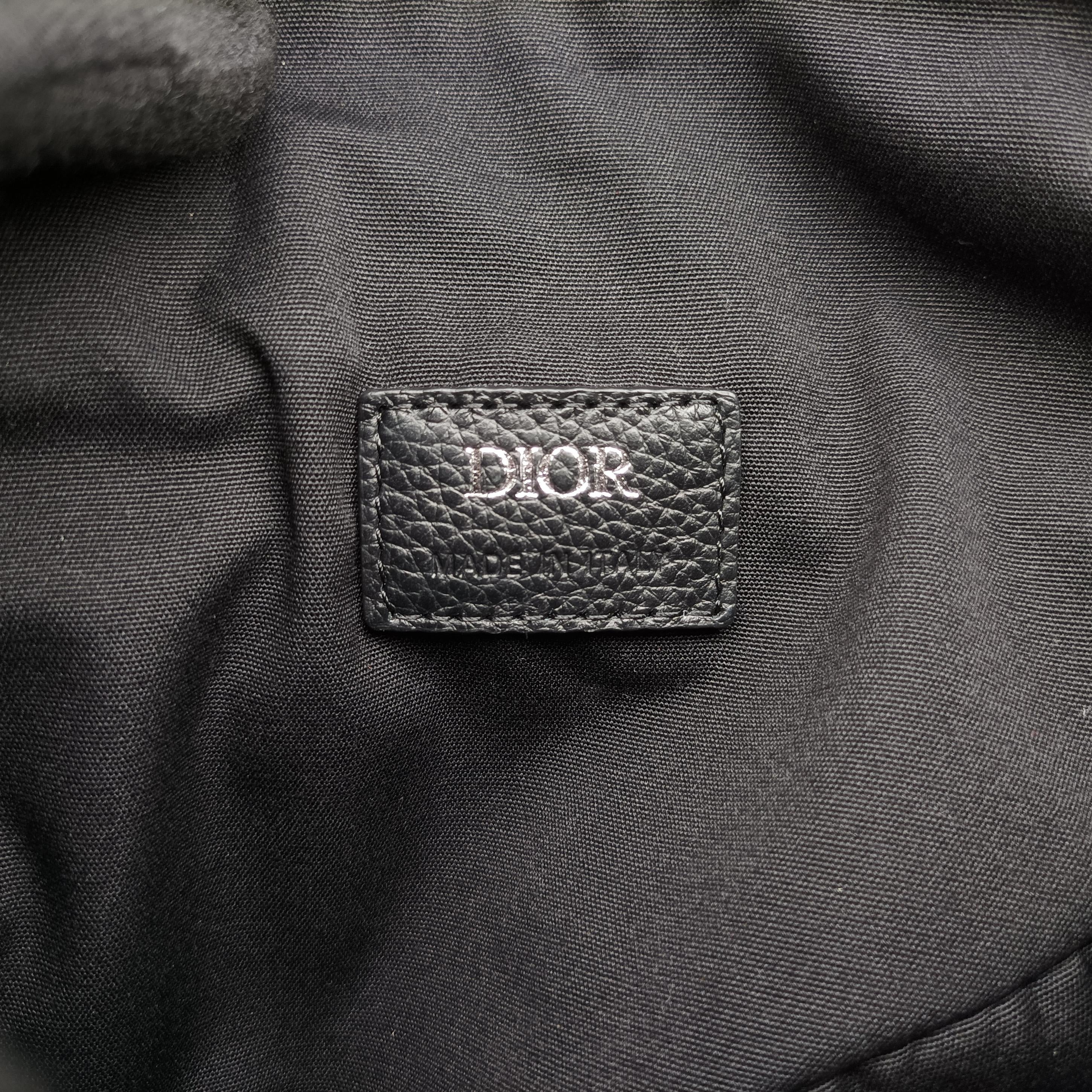 Pre-owned Christian Dior Saddlebag Gray×Navy×Black Jacquard  crossbodybag | stylenewstar