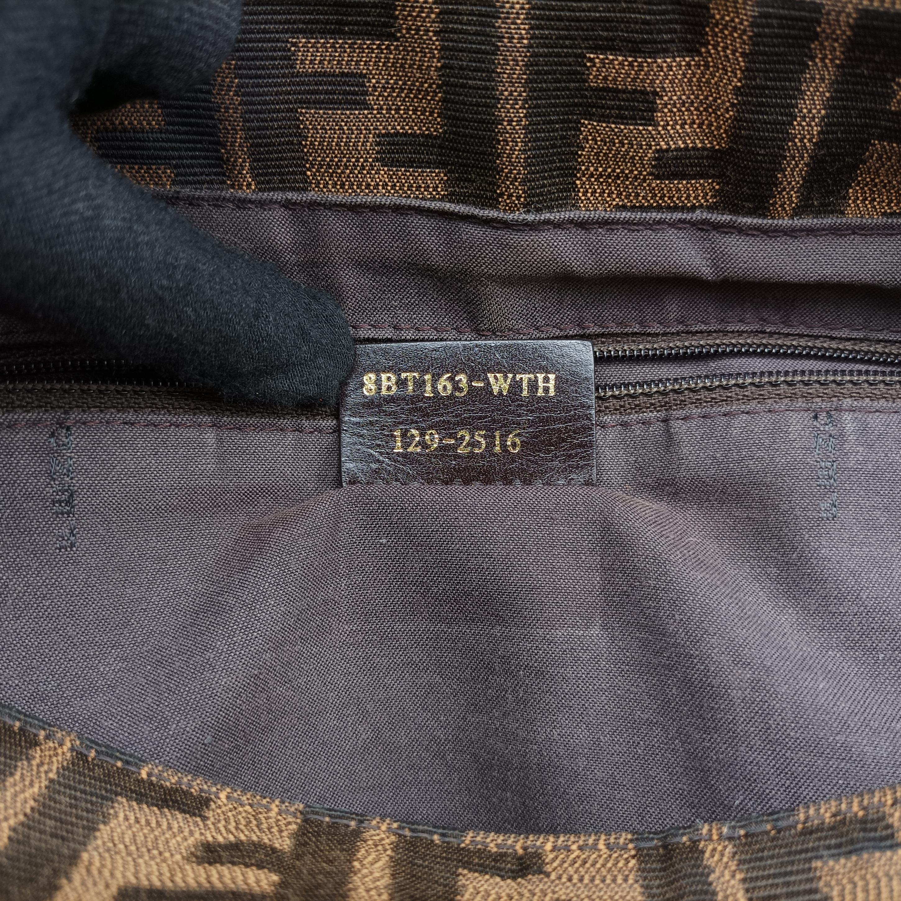 Pre-owned Fendi Mia Flap Brown canvas 8BT163 shoulderbag | stylenewstar