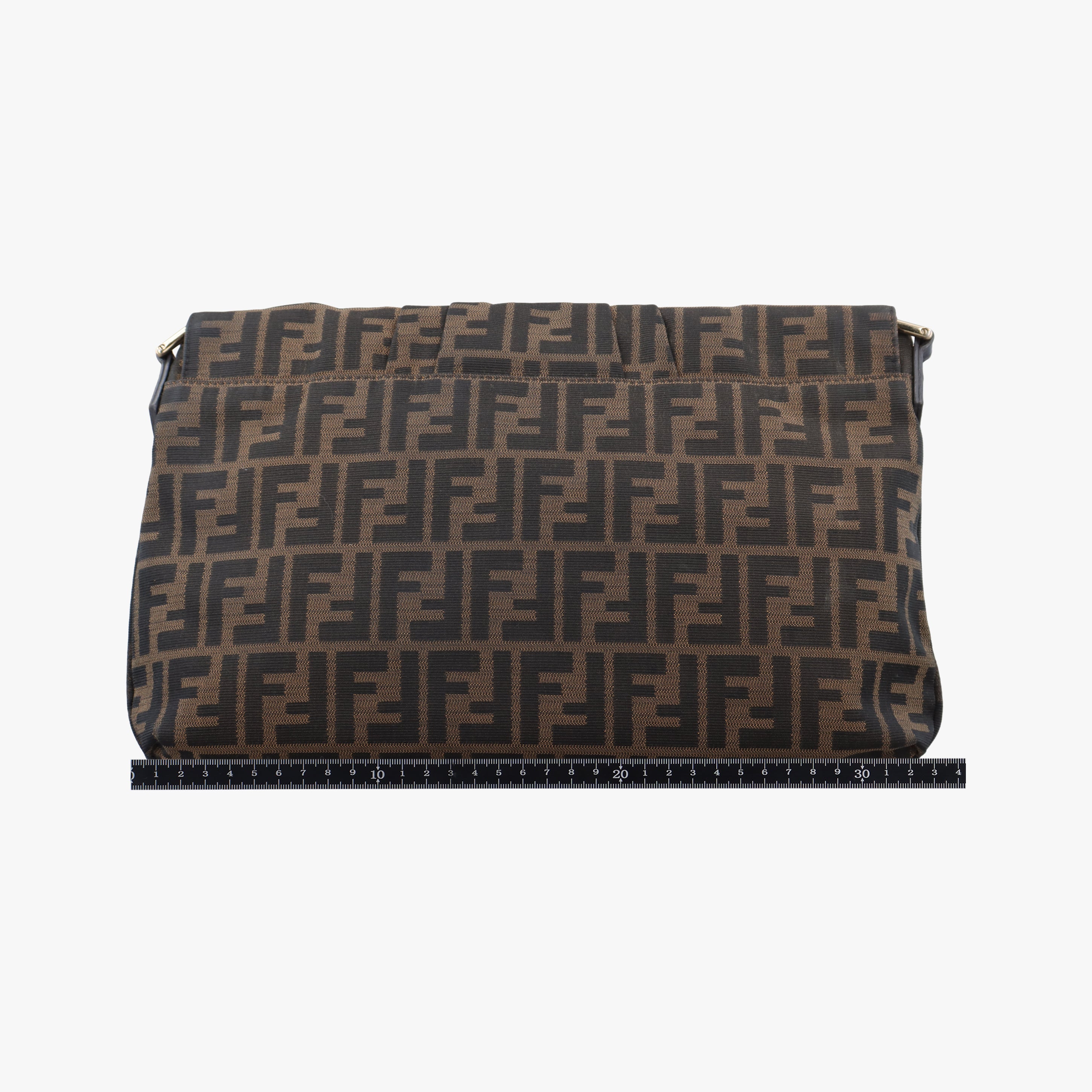 Pre-owned Fendi Mia Flap Brown canvas 8BT163 shoulderbag | stylenewstar