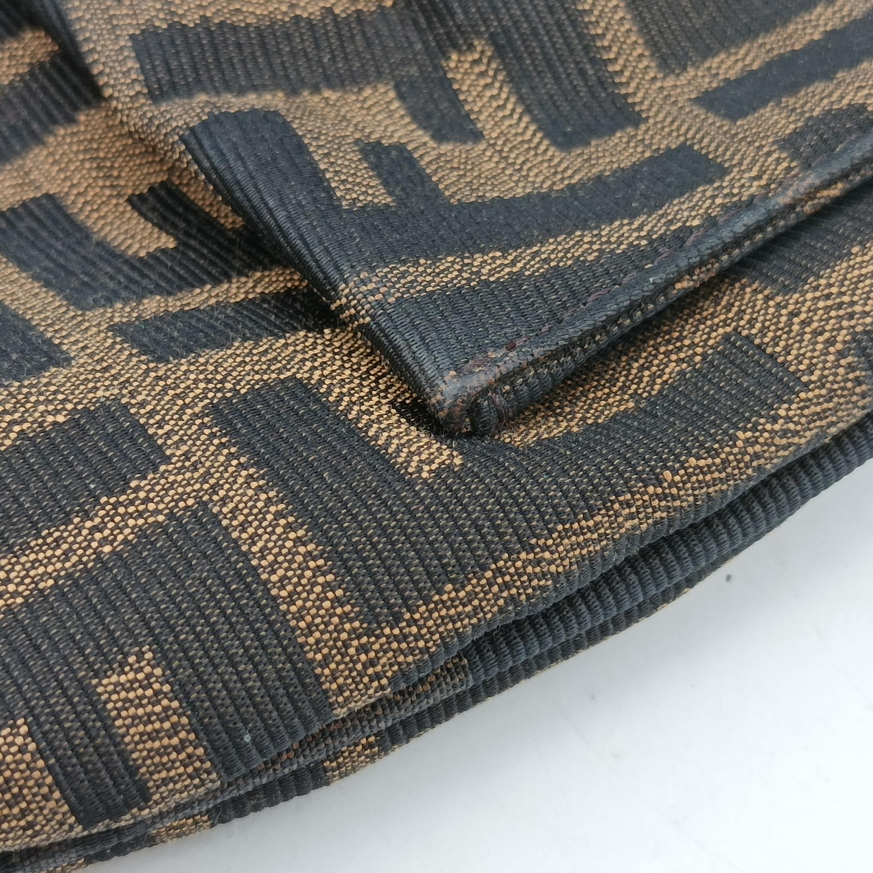 Pre-owned Fendi Mia Flap Brown canvas 8BT163 shoulderbag | stylenewstar