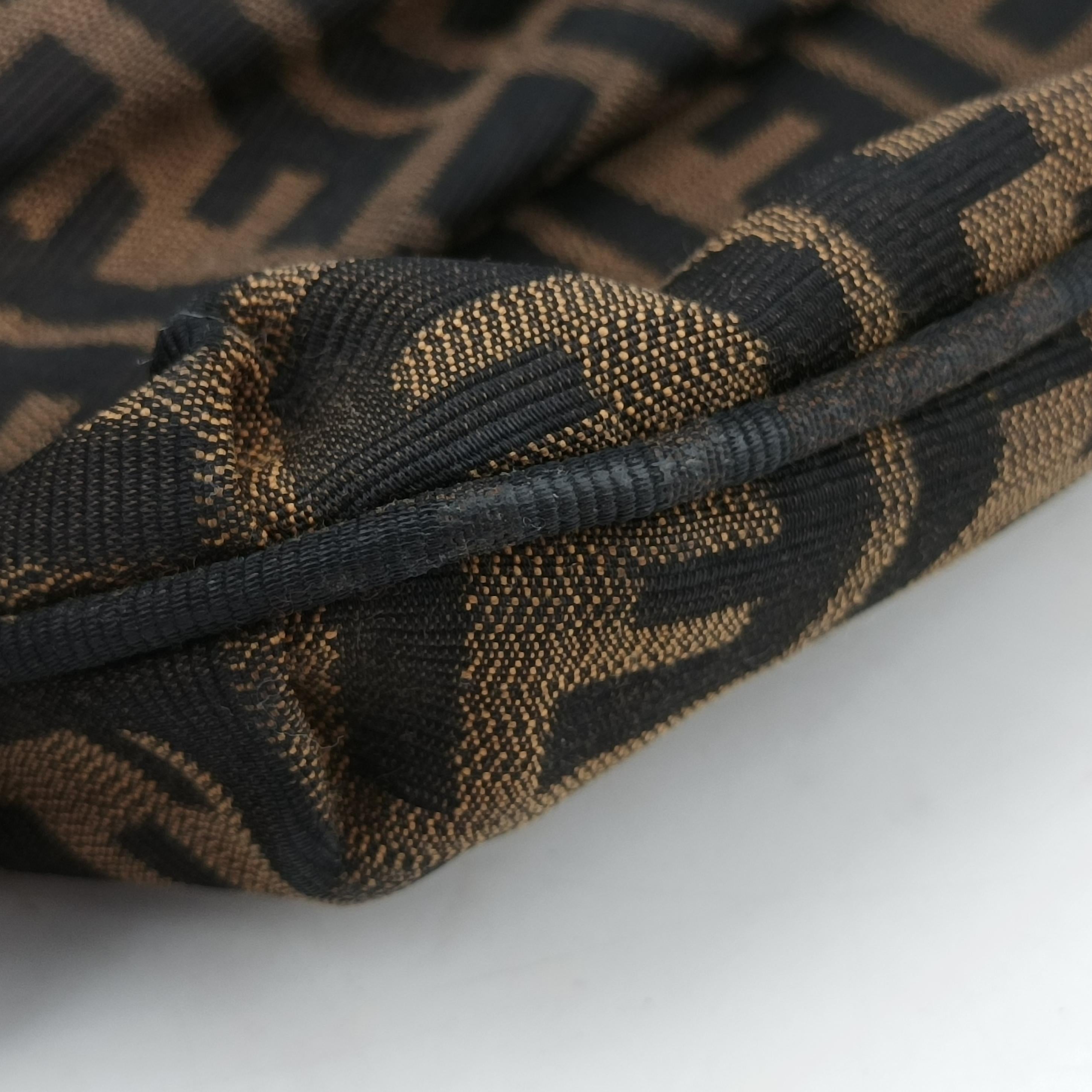 Pre-owned Fendi Mia Flap Brown canvas 8BT163 shoulderbag | stylenewstar
