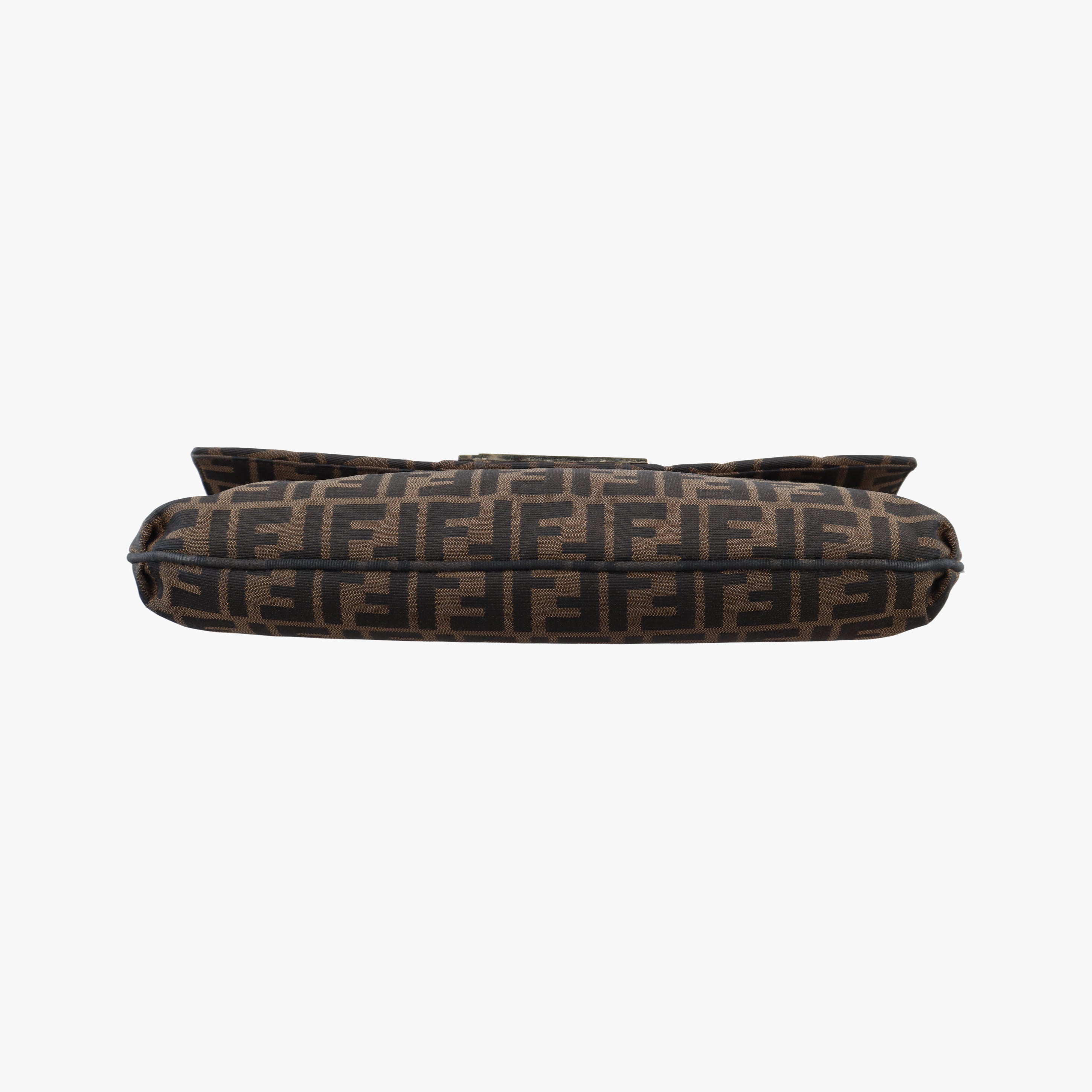 Pre-owned Fendi Mia Flap Brown canvas 8BT163 shoulderbag | stylenewstar