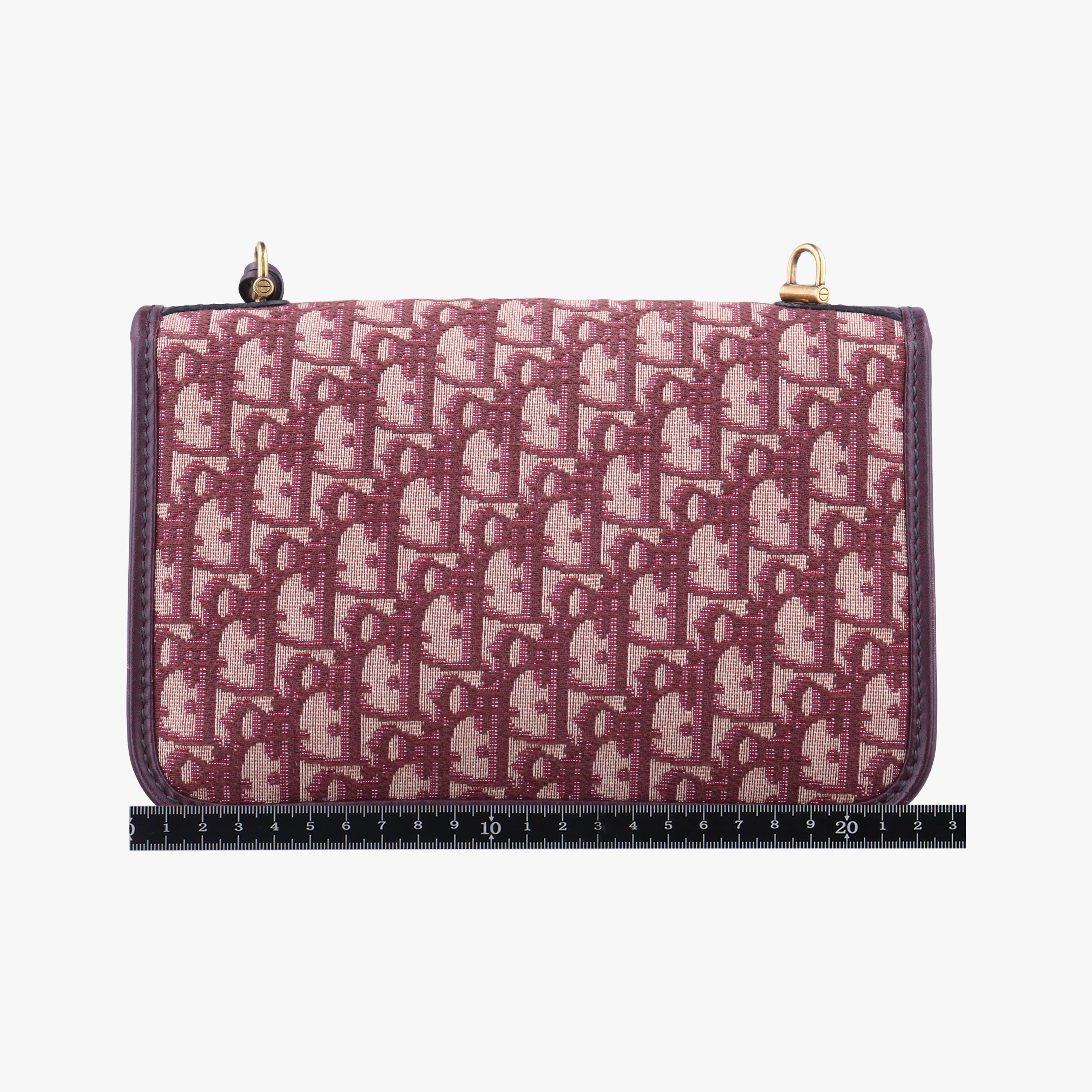 Pre-owned Christian Dior Dioraddict Burgundy×Beige Jacquard  shoulderbag | stylenewstar