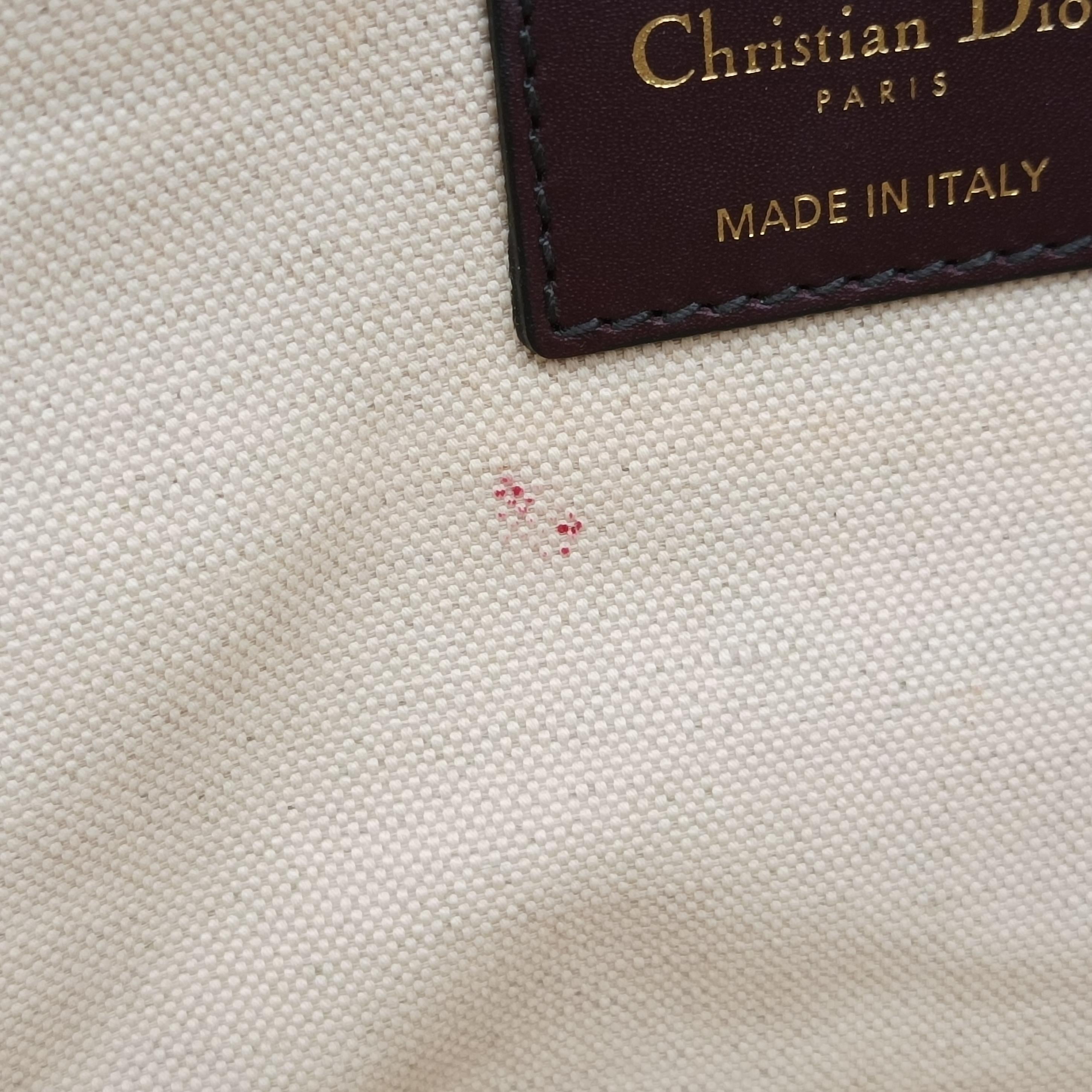 Pre-owned Christian Dior Dioraddict Burgundy×Beige Jacquard  shoulderbag | stylenewstar