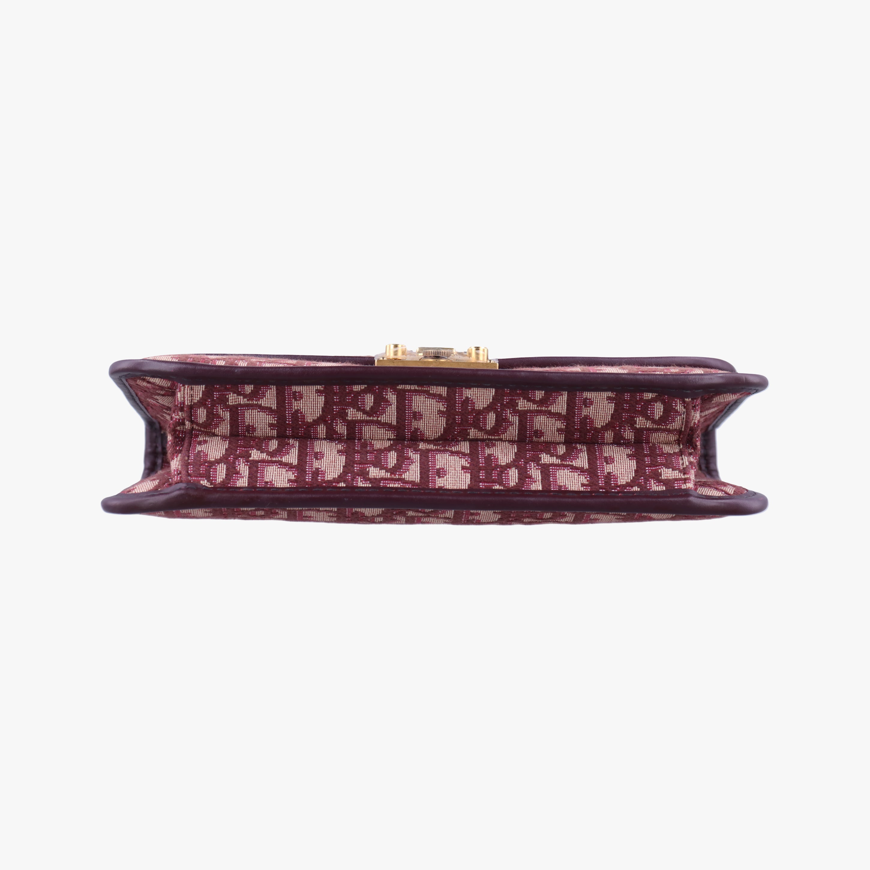 Pre-owned Christian Dior Dioraddict Burgundy×Beige Jacquard  shoulderbag | stylenewstar