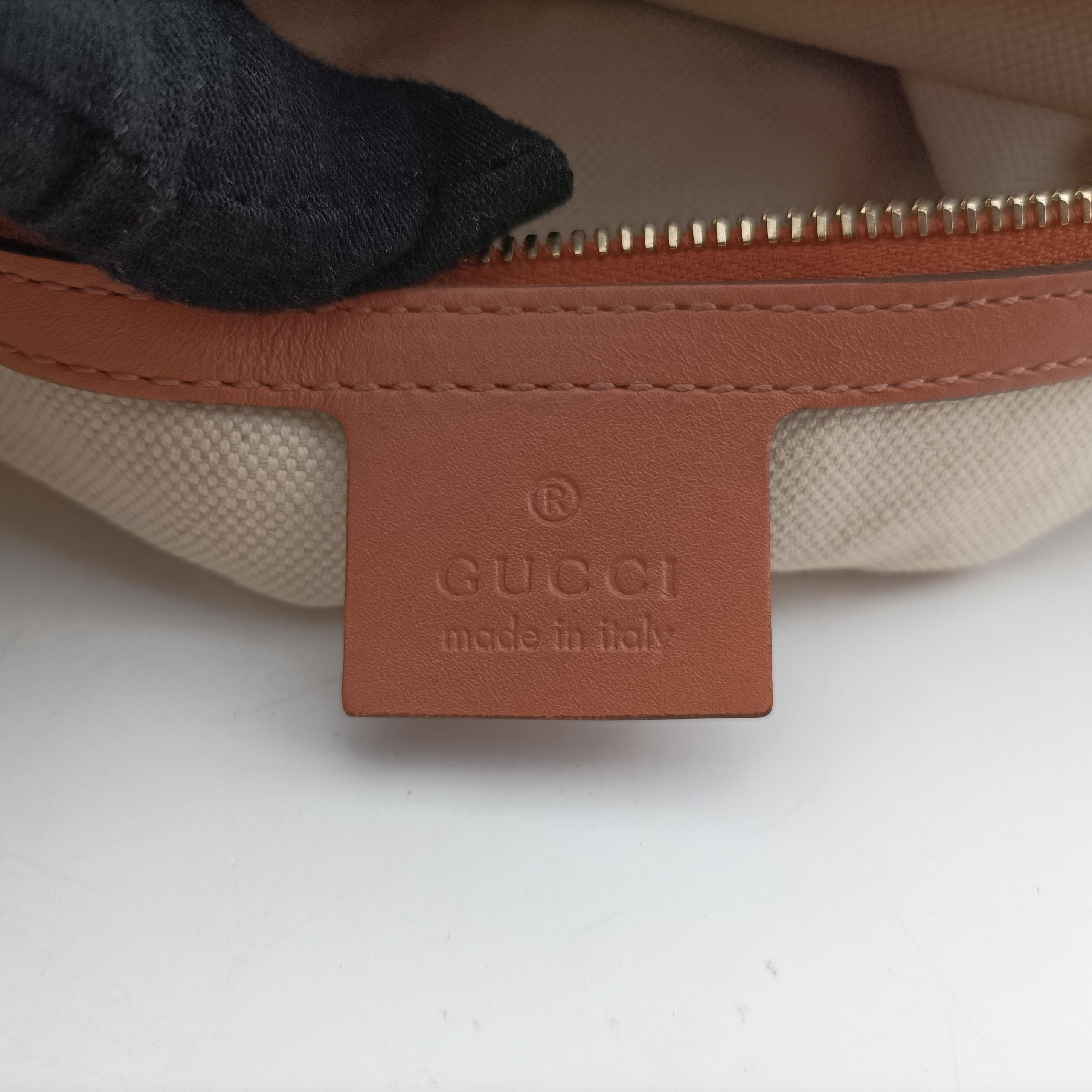 Pre-owned Gucci Vintage Web Beige×red×orange Canvas 257341 shoulderbag | stylenewstar