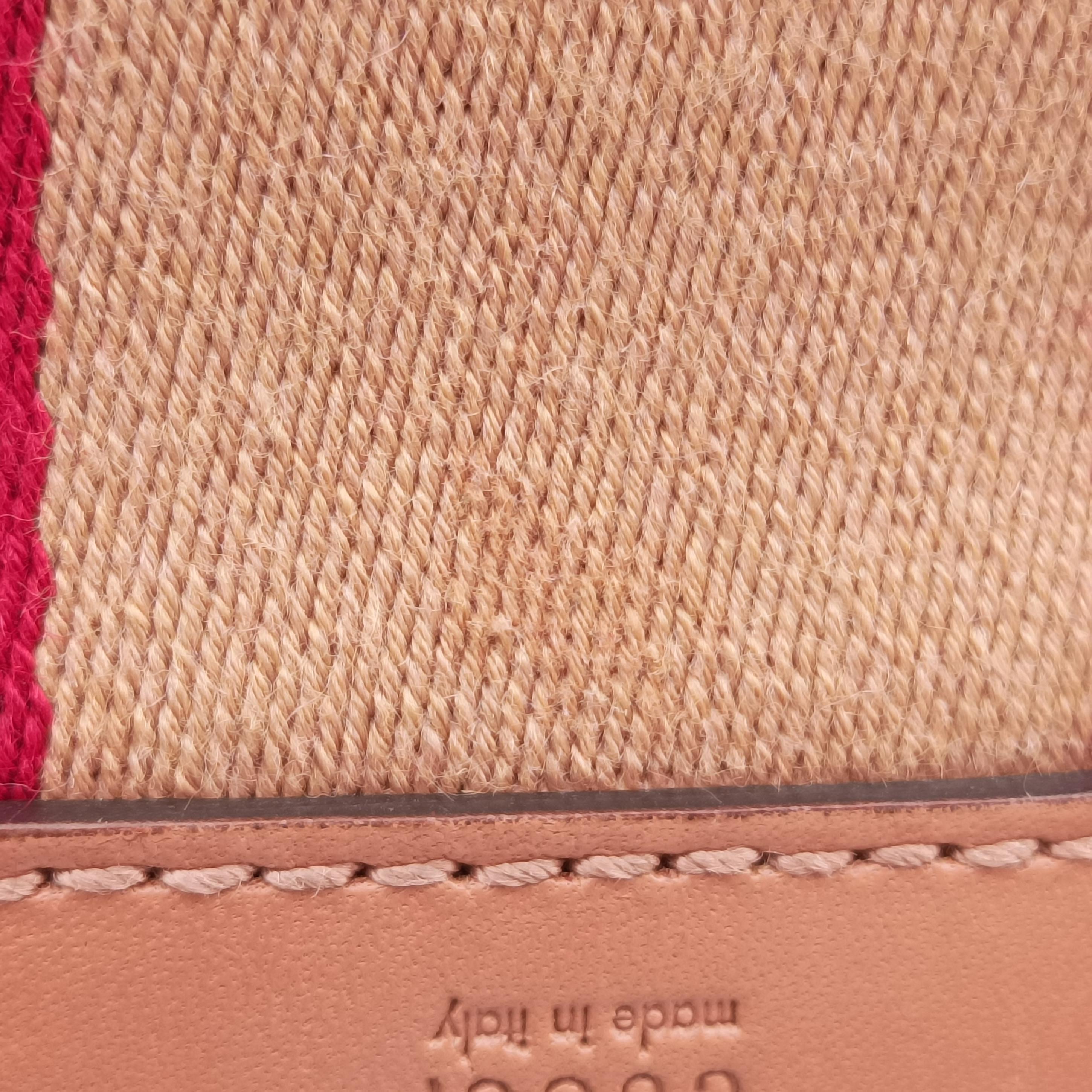 Pre-owned Gucci Vintage Web Beige×red×orange Canvas 257341 shoulderbag | stylenewstar