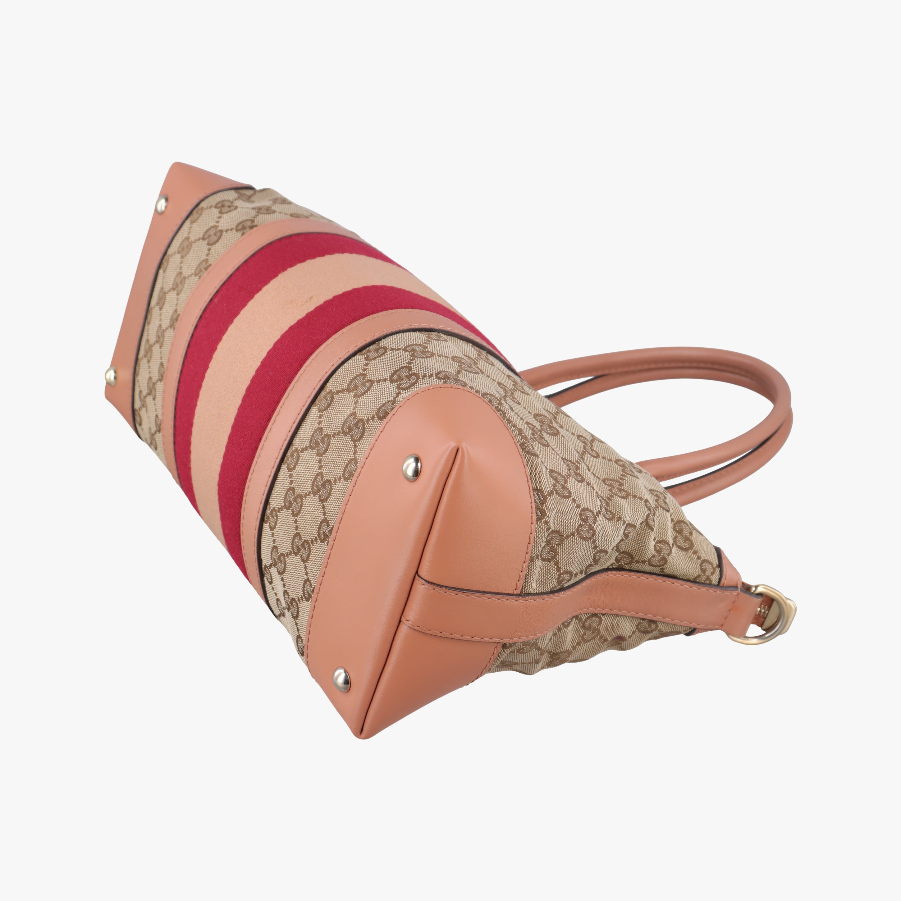 Pre-owned Gucci Vintage Web Beige×red×orange Canvas 257341 shoulderbag | stylenewstar