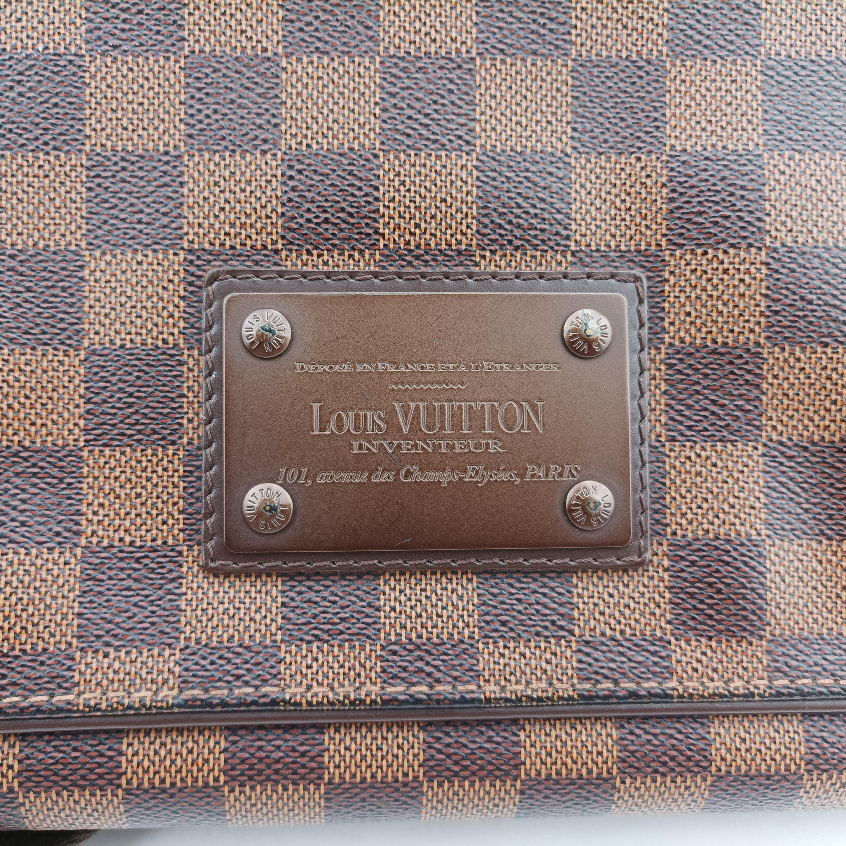 Vintage Louis Vuitton BROOKLYN MM EBENE Damier Canvas N51211 shoulderbag | stylenewstar